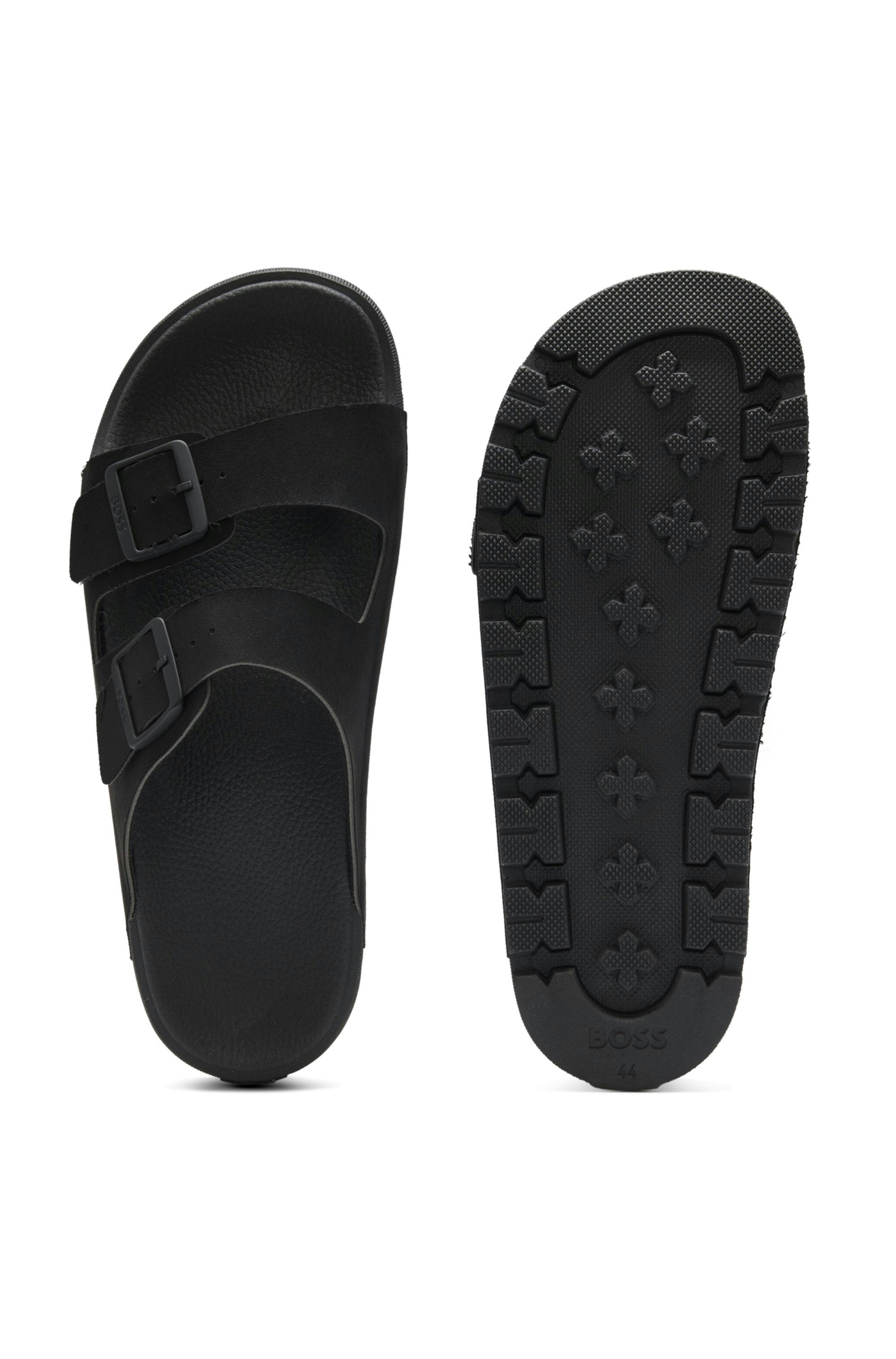 BOSS Pantolette Men's Mules, Sommerschuh, Strandschuh, Hauschuh mit zwei Schnallen