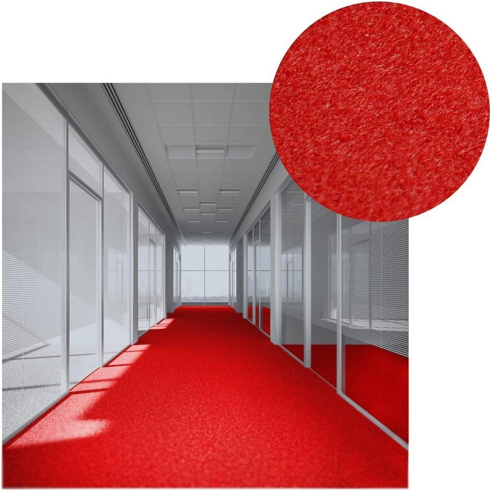 MDEKOR Nadelvliesteppich Ковры Meterware - Teppich Läufer, 200x200cm Rot