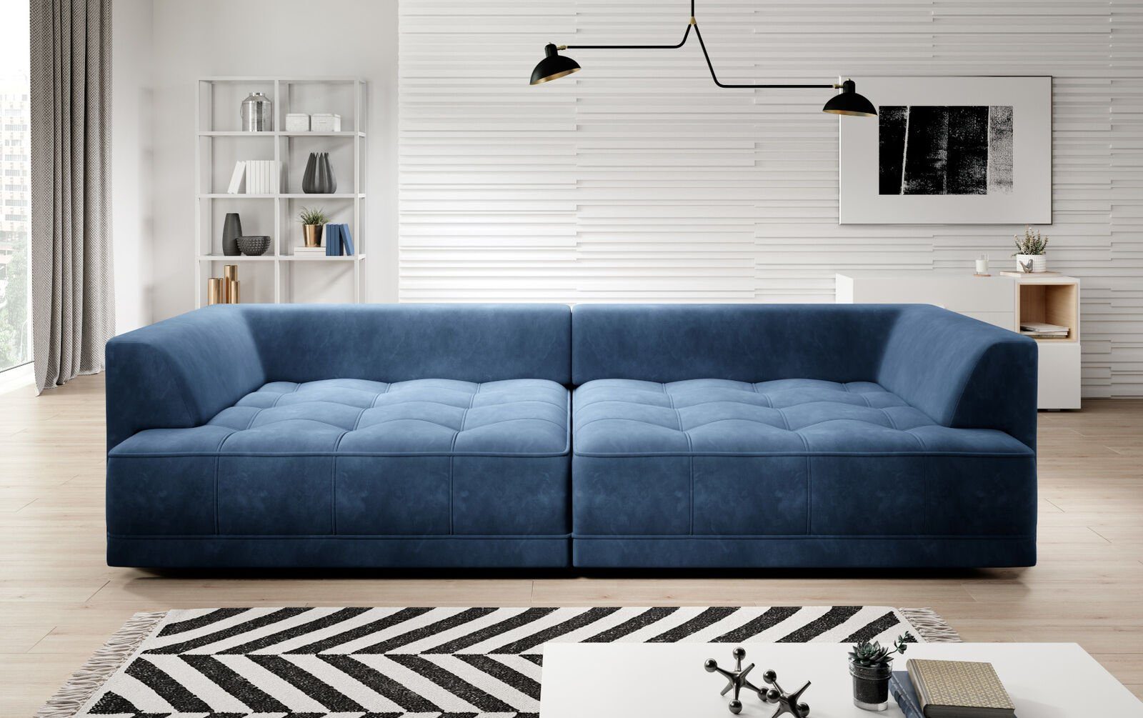 Polster Sofa in xxl Sitz Sofa, Big 4er Design Textil Europe Sofa JVmoebel Made Couch Sofa