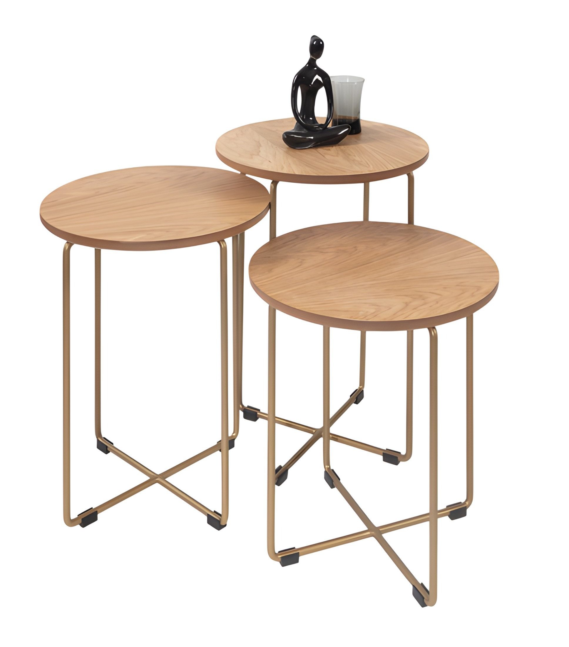 JVmoebel Beistelltisch Moderner Beistelltisch aus Holz in elegantem Design (3-St., Beistelltisch 1, Beistelltisch 2, Beistelltisch 3), Made in Europe