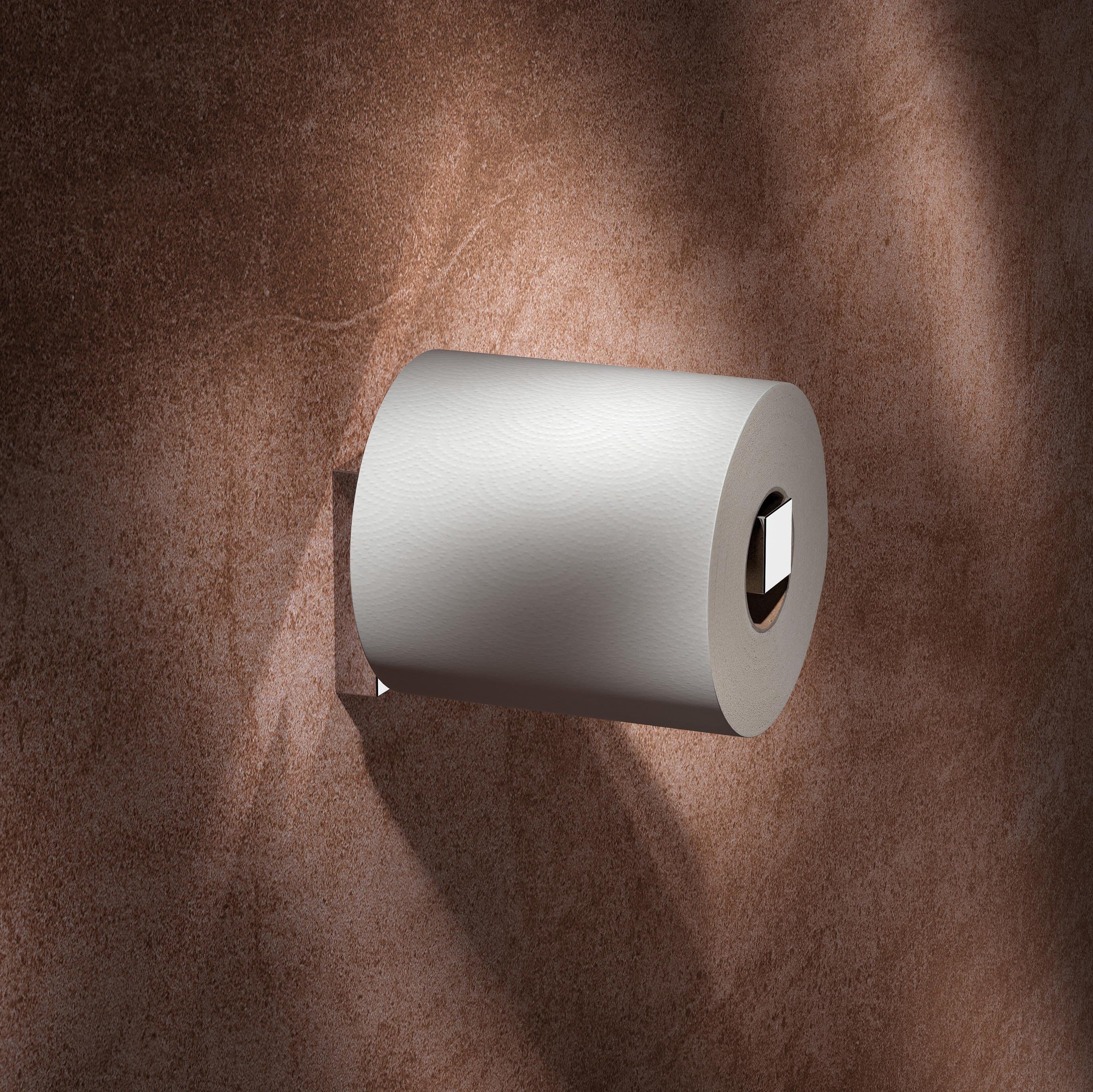 Keuco Toiletten-Ersatzrollenhalter Edition 90 Square, Ersatzrollenhalter aus Metall, verchromt, WC-Rollenhalter, 1 Rolle