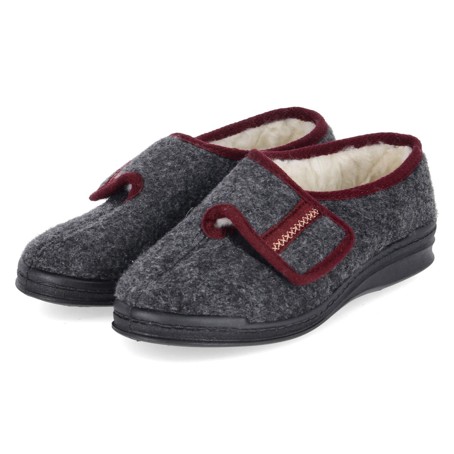 Vista Vista Hausschuhe 50-TOP23 anthrazit Damen Filz grey Hausschuh
