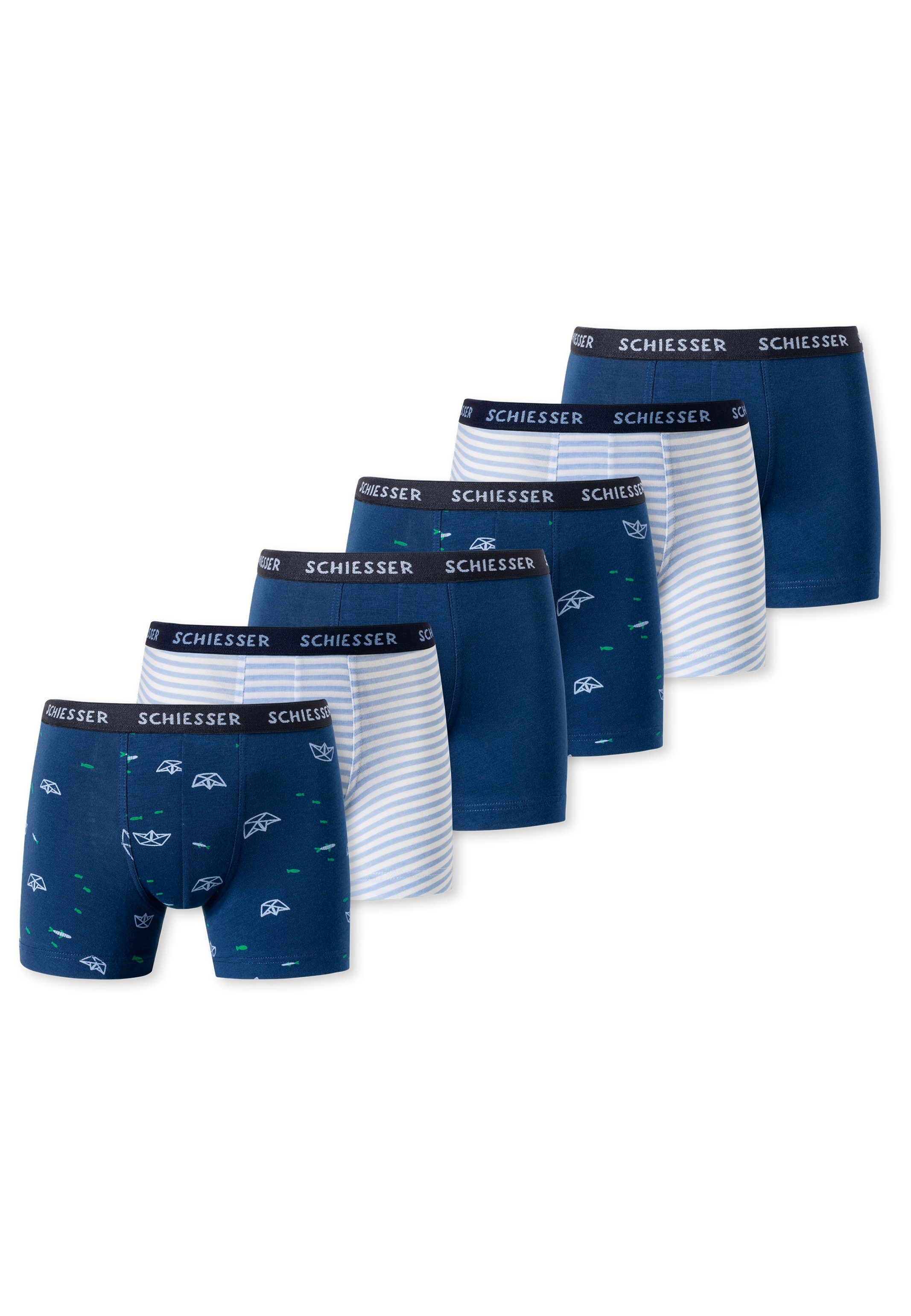 Schiesser Jungen 5 Pack Boxershort Unterhosen-95/5 Organic Bio Baumwolle- Größe bis 140 Intimo, Ordinati 7_181847, 92 Bambini e Ragazzi
