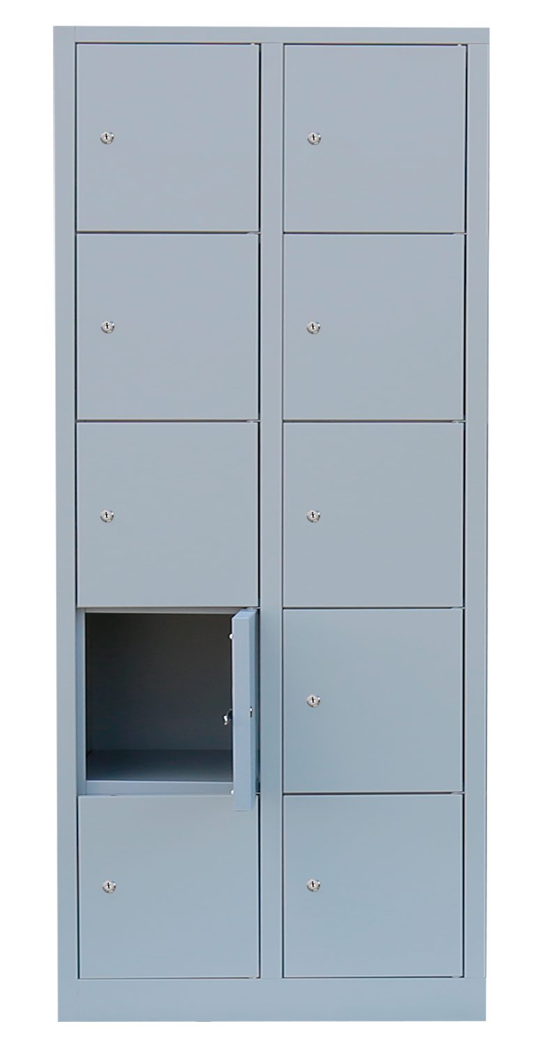Steelboxx Fächerschrank Schließfachschrank - 2 Abteile - 10 Fächer - 1800 x günstig online kaufen