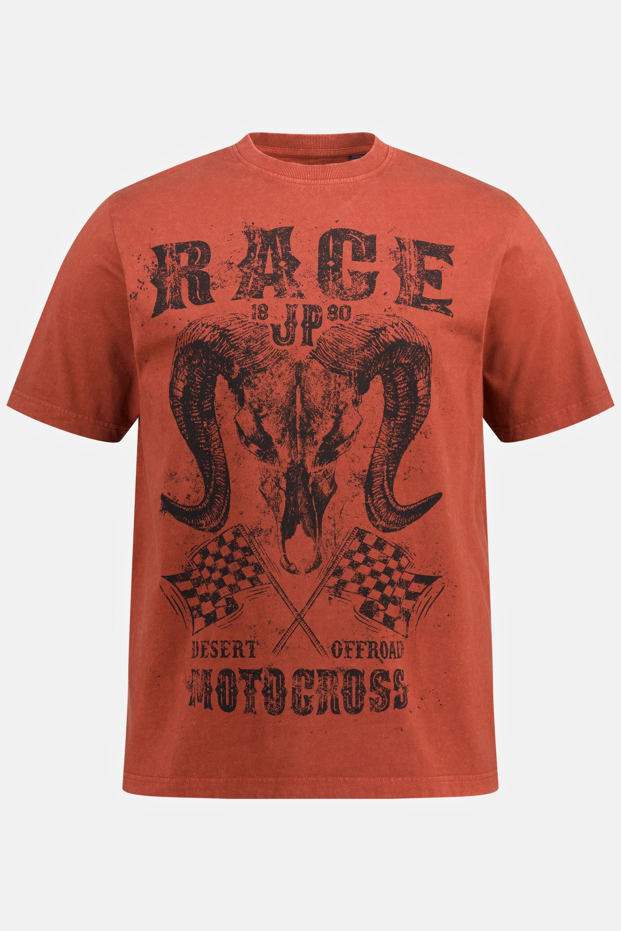 T-Shirt T-Shirt Rundhals Race Halbarm Look Print JP1880 Vintage