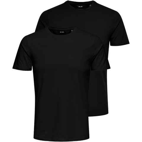 ONLY & SONS T-Shirt BASIC LIFE SLIM O-NECK 2-PACK (Packung, 2-tlg., 2er-Pack)