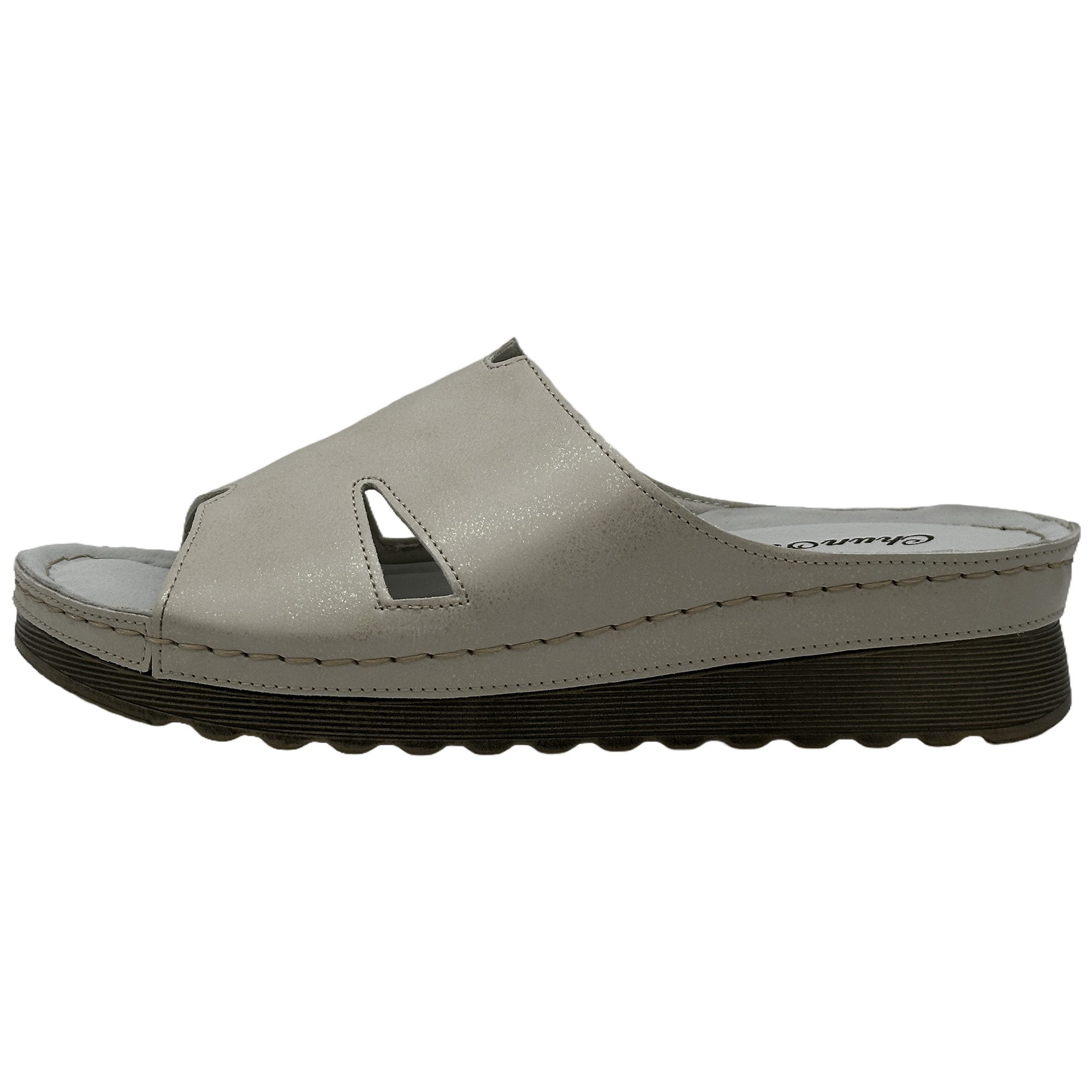 Nowaland Moderne Damen-Pantoletten mit Komfort-Sohle und Cut-Out-Design Pantolette leichte Plateausohle, komfortable Passform