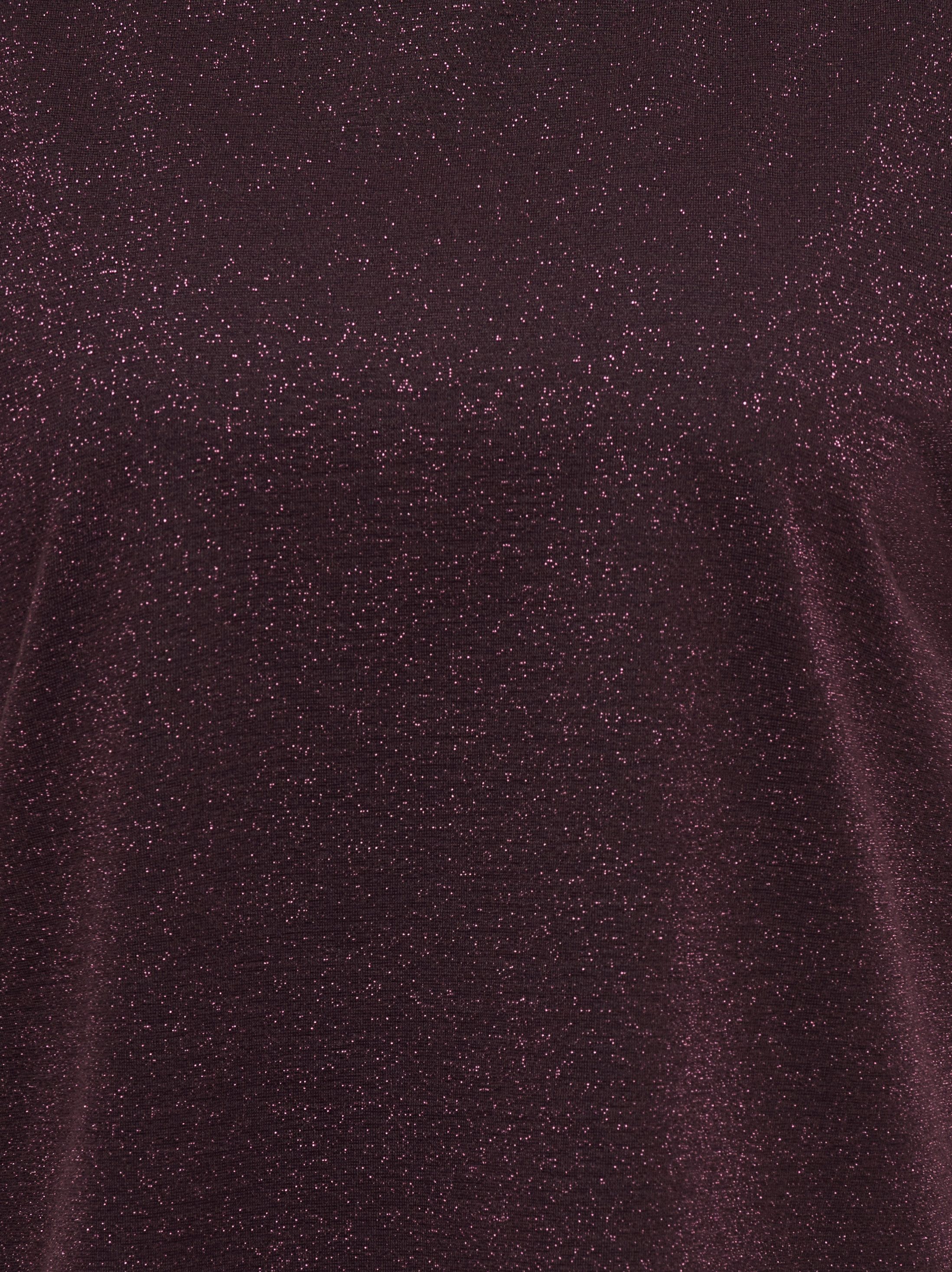 ONLY CARMAKOMA Kurzarmshirt CARMOSTER GLITTER S/S TOP JRS NOOS Viskosemischung, regular fit