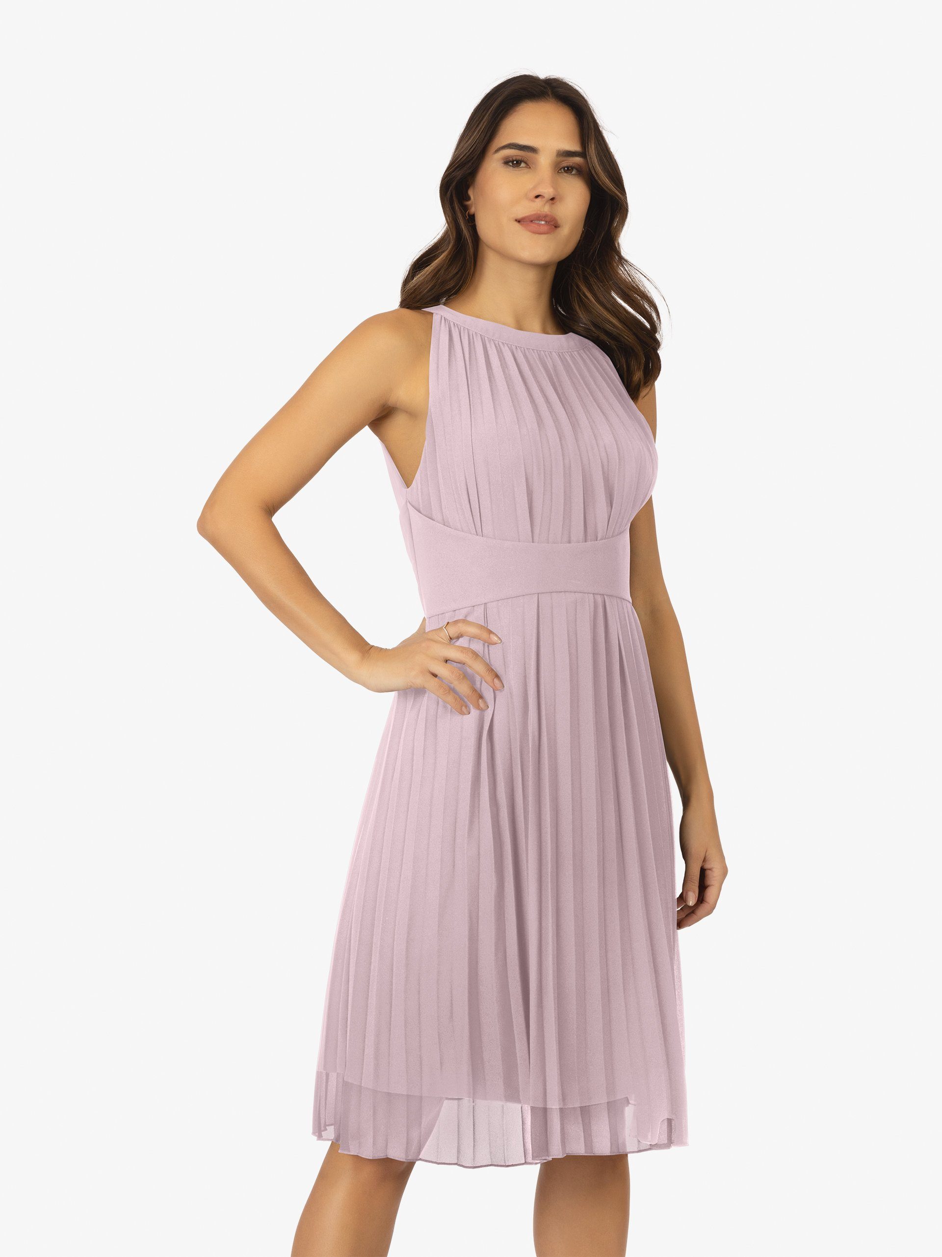 Apart Abendkleid aus leicht körnigem, plissiertem günstig online kaufen