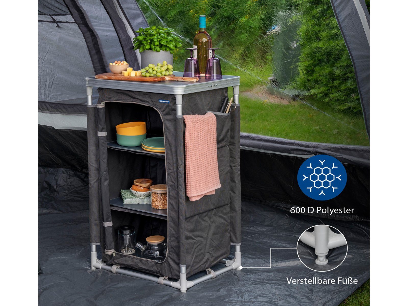 Küche Campart Camper faltbar kleiner Outdoor-Schrank Faltschrank Stoffschrank für schmaler