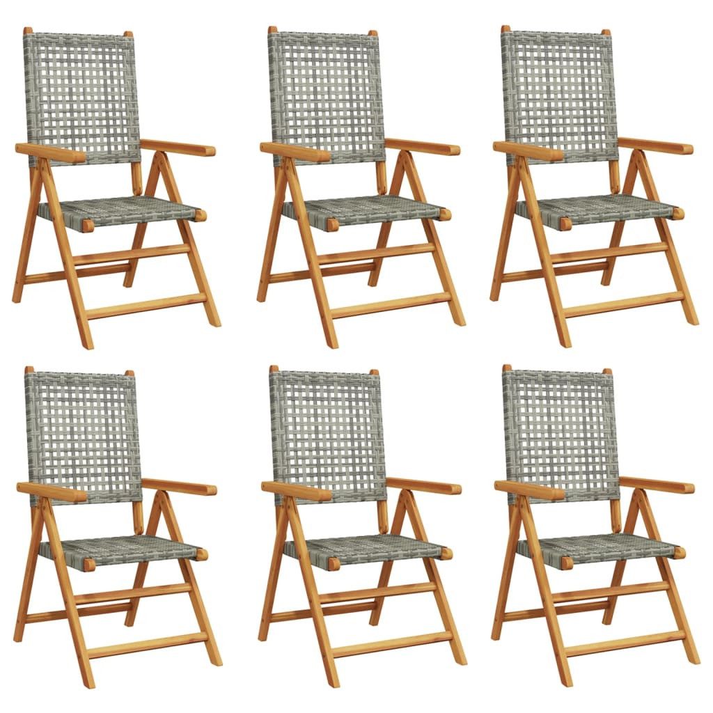 vidaXL Gartenstuhl Gartenstuhl Verstellbar 6 Stk. günstig online kaufen