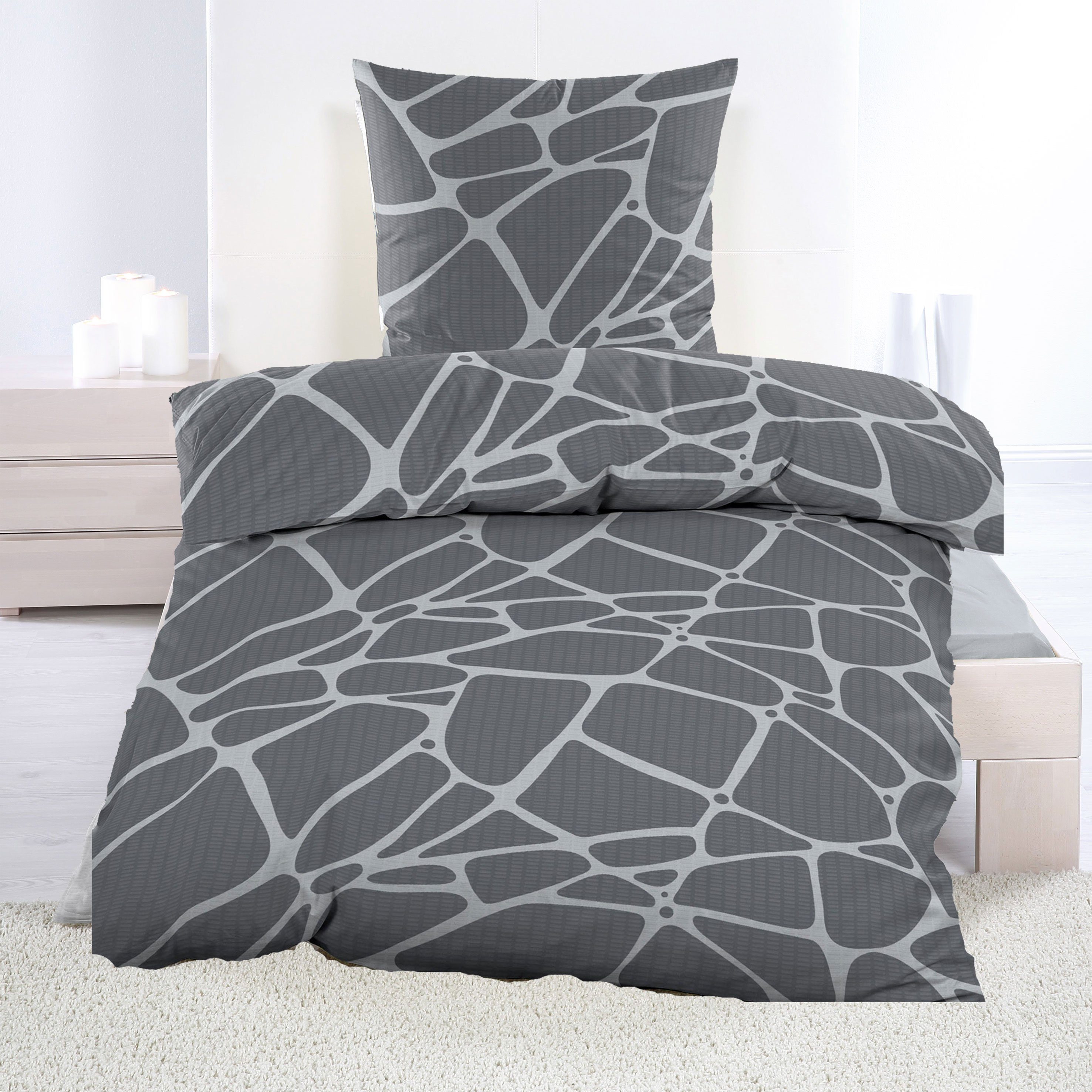 Casa Colori Bettwäsche Seersucker 135x200 Reißverschluss günstig online kaufen