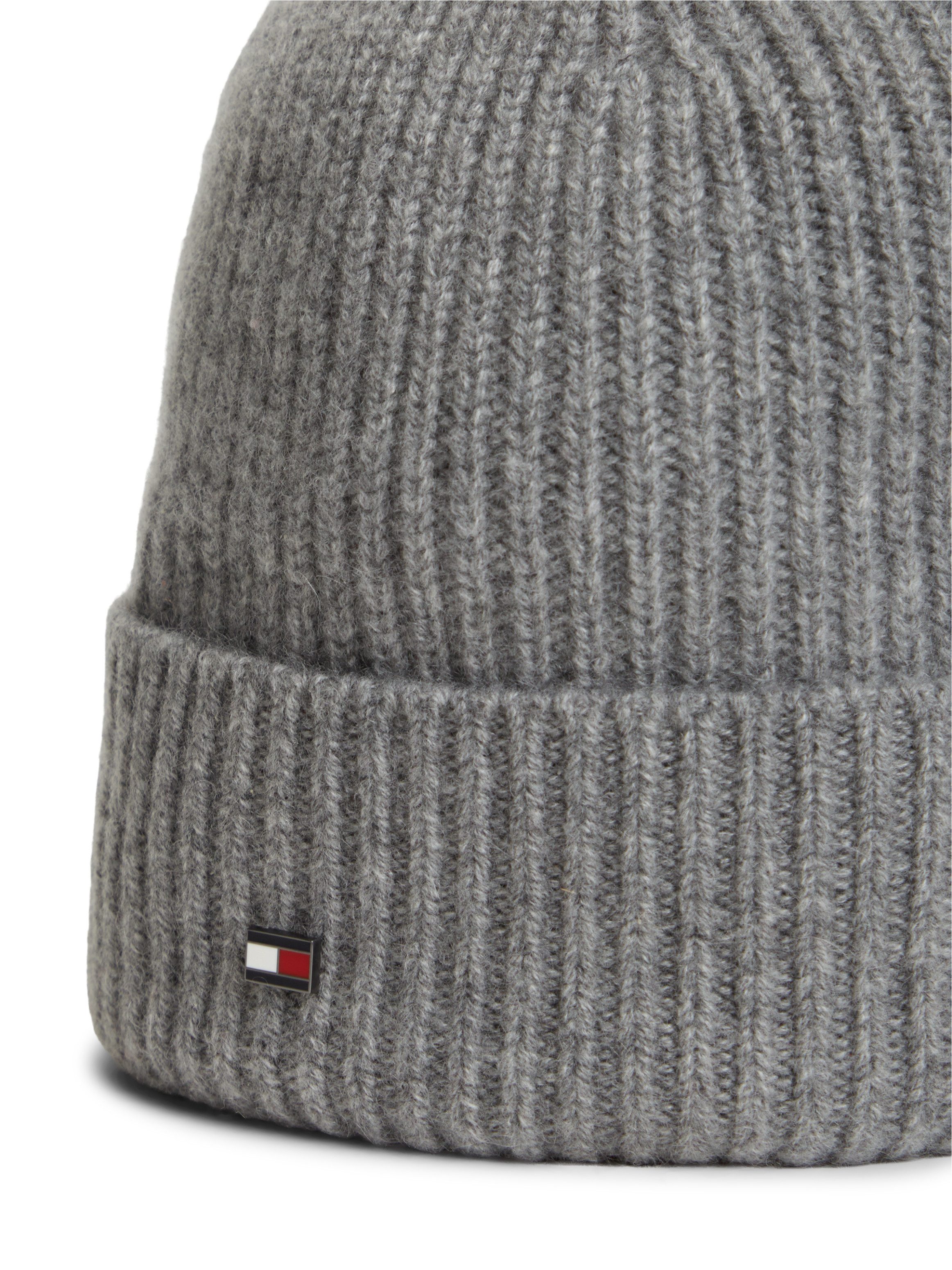 Tommy Hilfiger Strickmütze FLAG CASHMERE BEANIE One size mit Markenlogo