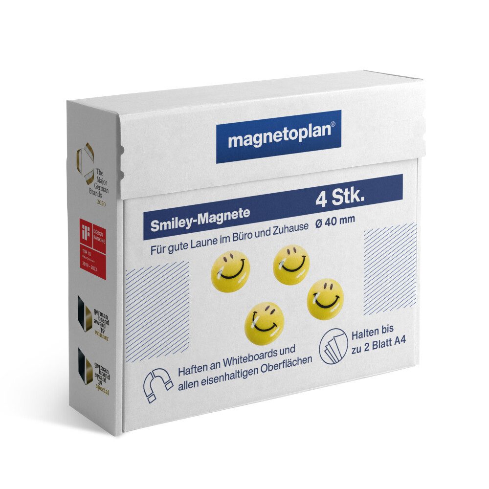 Anzeigetafel Smiley Magnete groß 40mm 4St.