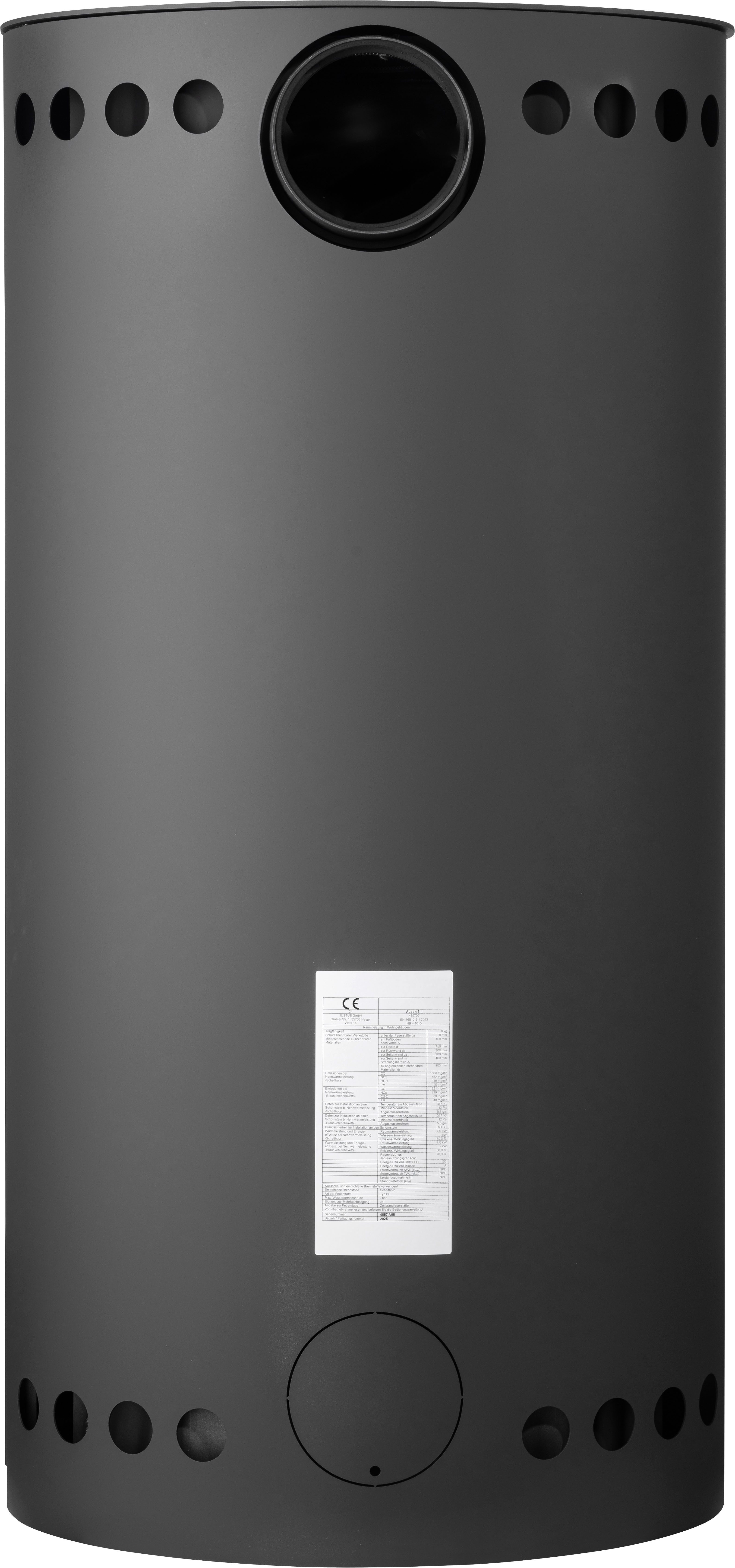 JUSTUS Kaminofen Austin 7 Cream, 7 kW, Zeitbrand