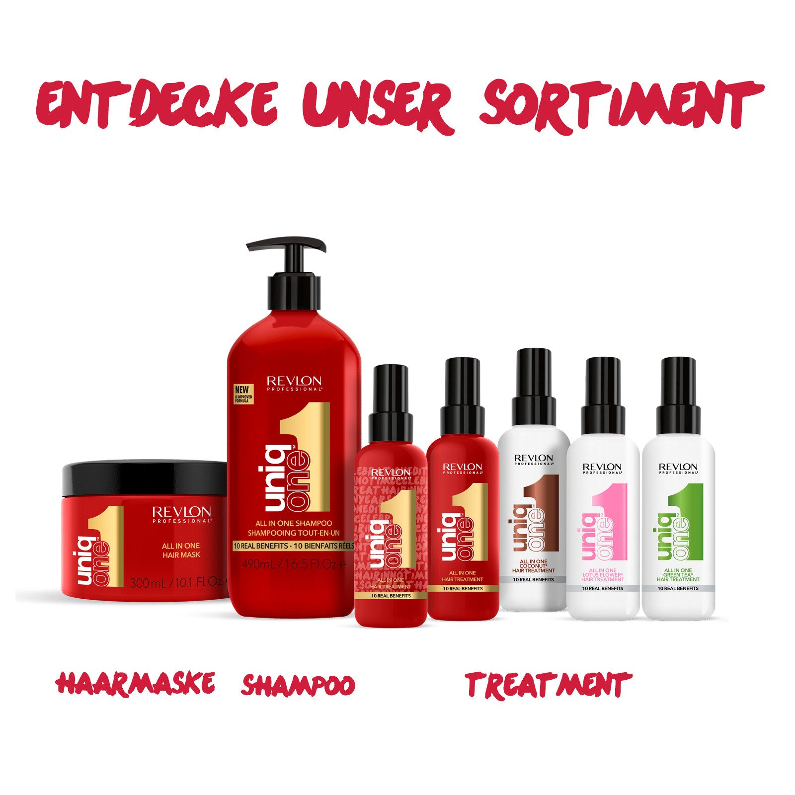 REVLON PROFESSIONAL Haarmaske UNIQONE ALL IN ONE MASK, Zehn Vorteile speziell für kraftloses und geschädigtes Haar.