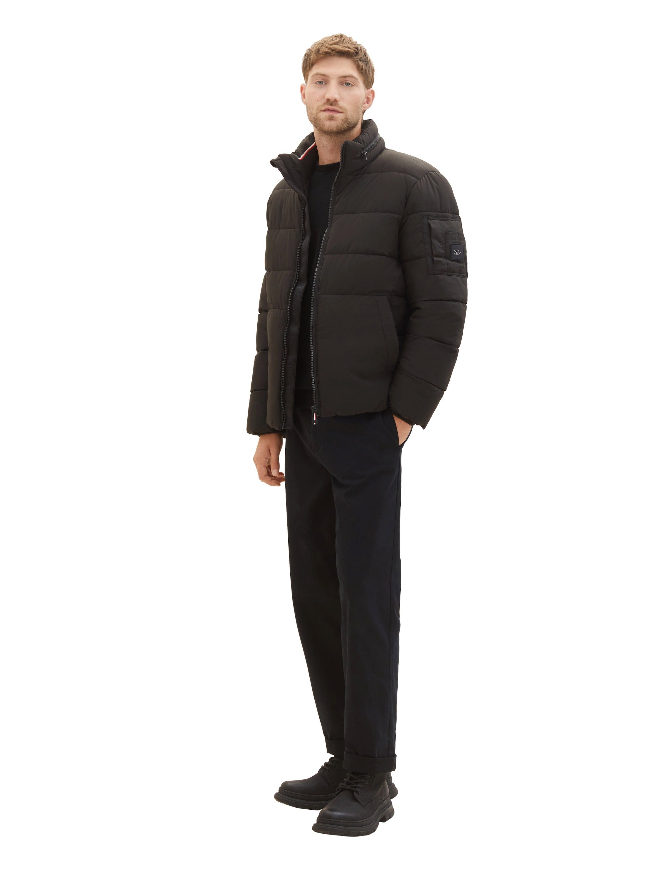 TOM TAILOR Steppjacke mit im Kapuze Kragen black