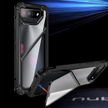 Wigento Handyhülle Für Asus ROG Phone 7 / 7 Ultimate Hybrid PC + TPU Shockproof Case Etui