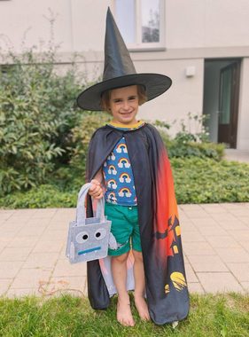 Maskworld Kostüm Halloween Tasche Fledermaus, Supersüßer Filzbeutel für Halloween-Süßigkeiten
