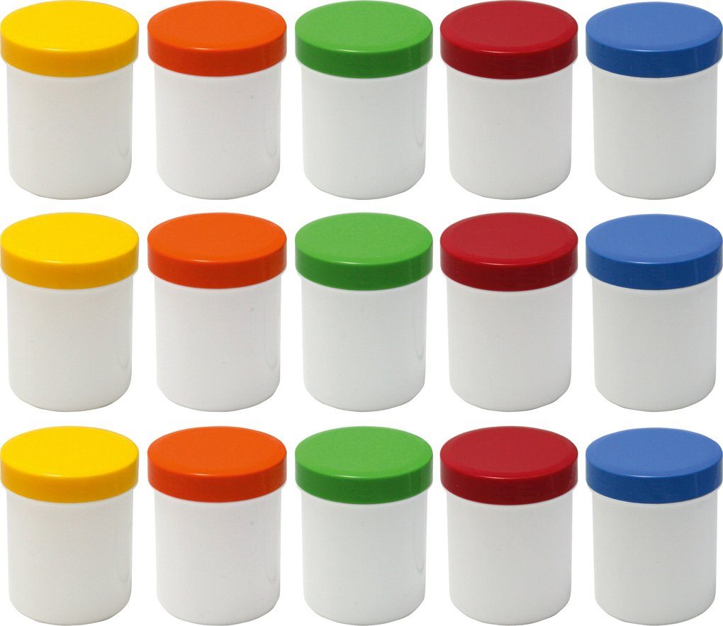 Doserie Kuhn Dose für Salben, Cremes oder Kleinigkeiten (Füllvolumen 25 ml (hoch), Höhe 40 mm, 15 St., Salbendosen mit passenden Deckeln), Cremedose, Salbentiegel, Salbenkruke