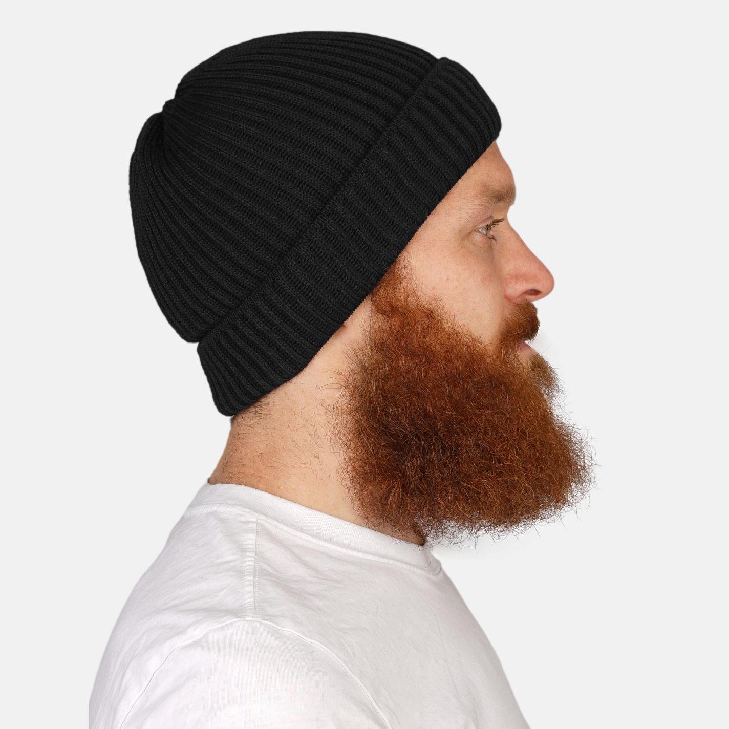 HANSEHELD Strickmütze Strickmütze Rippstrick 100% Schurwolle (Merino) günstig online kaufen