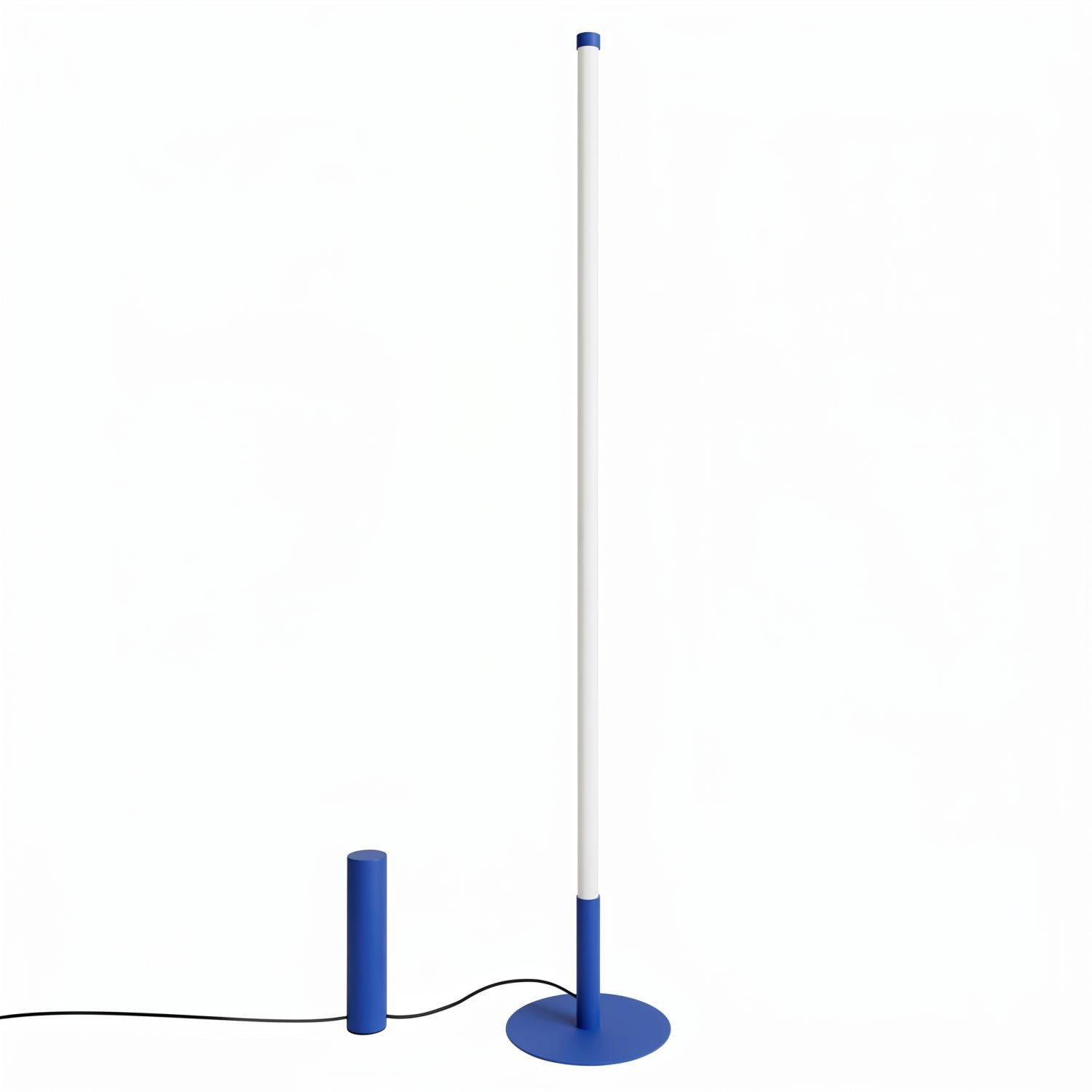 Licht-Erlebnisse Stehlampe ORSAY, LED fest integriert, Neutralweiß, LED Metall dimmbar 150 cm hoch Ultramarin rund 4000 K 4710 lm Modern
