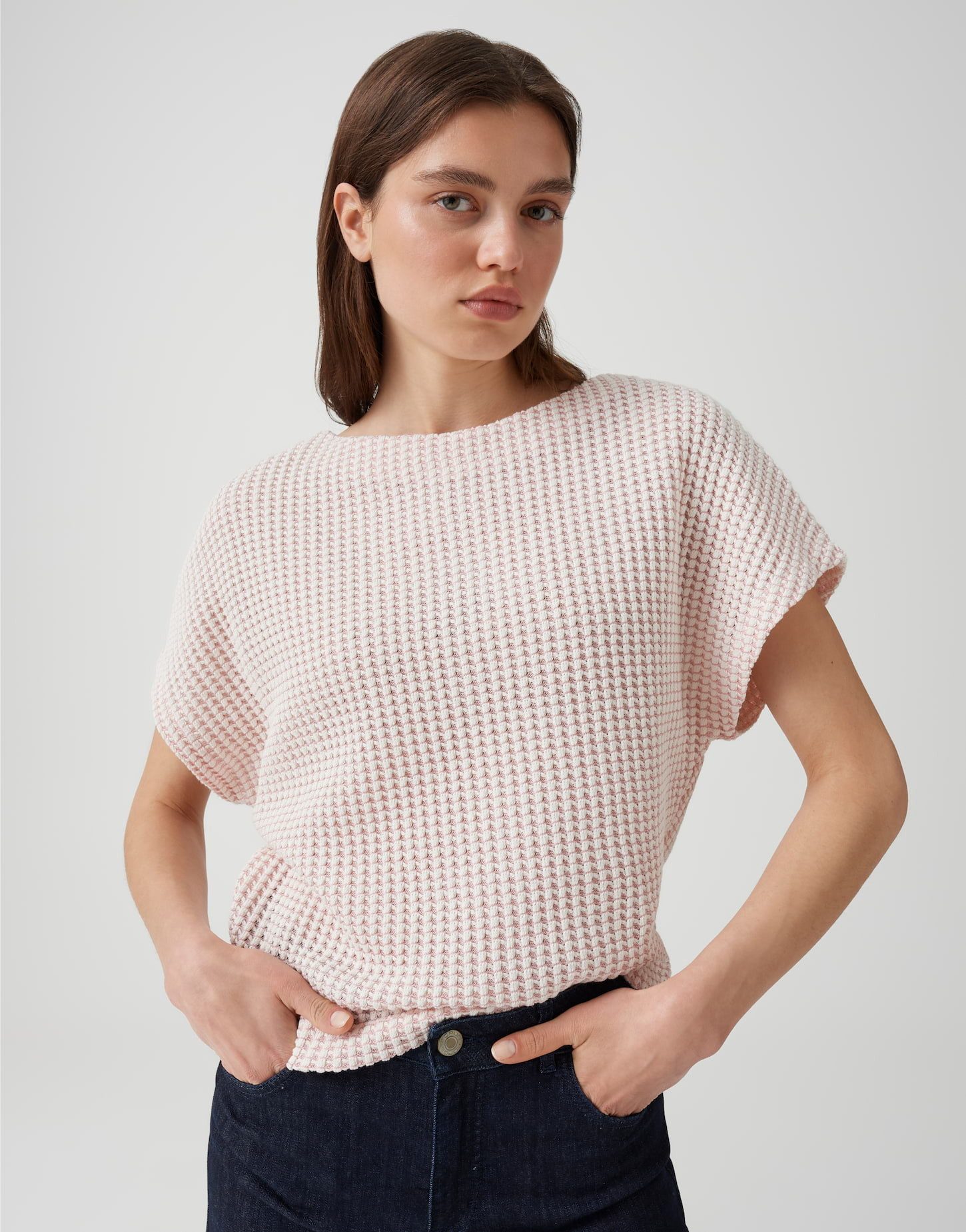 OPUS Sweatshirt mit 3D-Struktur Formstabiler Look mit cleaner Linienführung