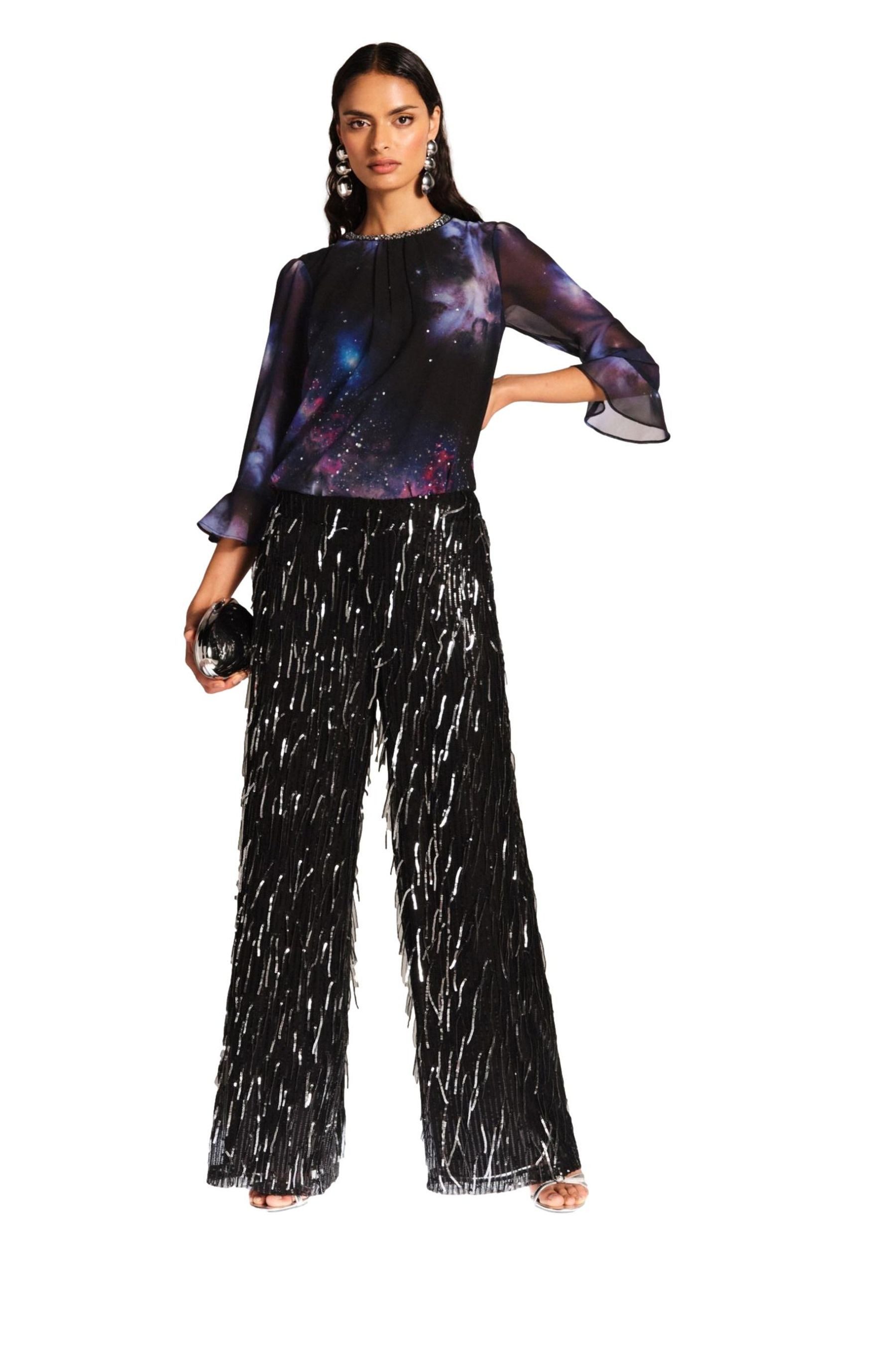 Love & Roses Langarmbluse Love & Roses Bluse mit Trompetenärmeln, Regular ( günstig online kaufen