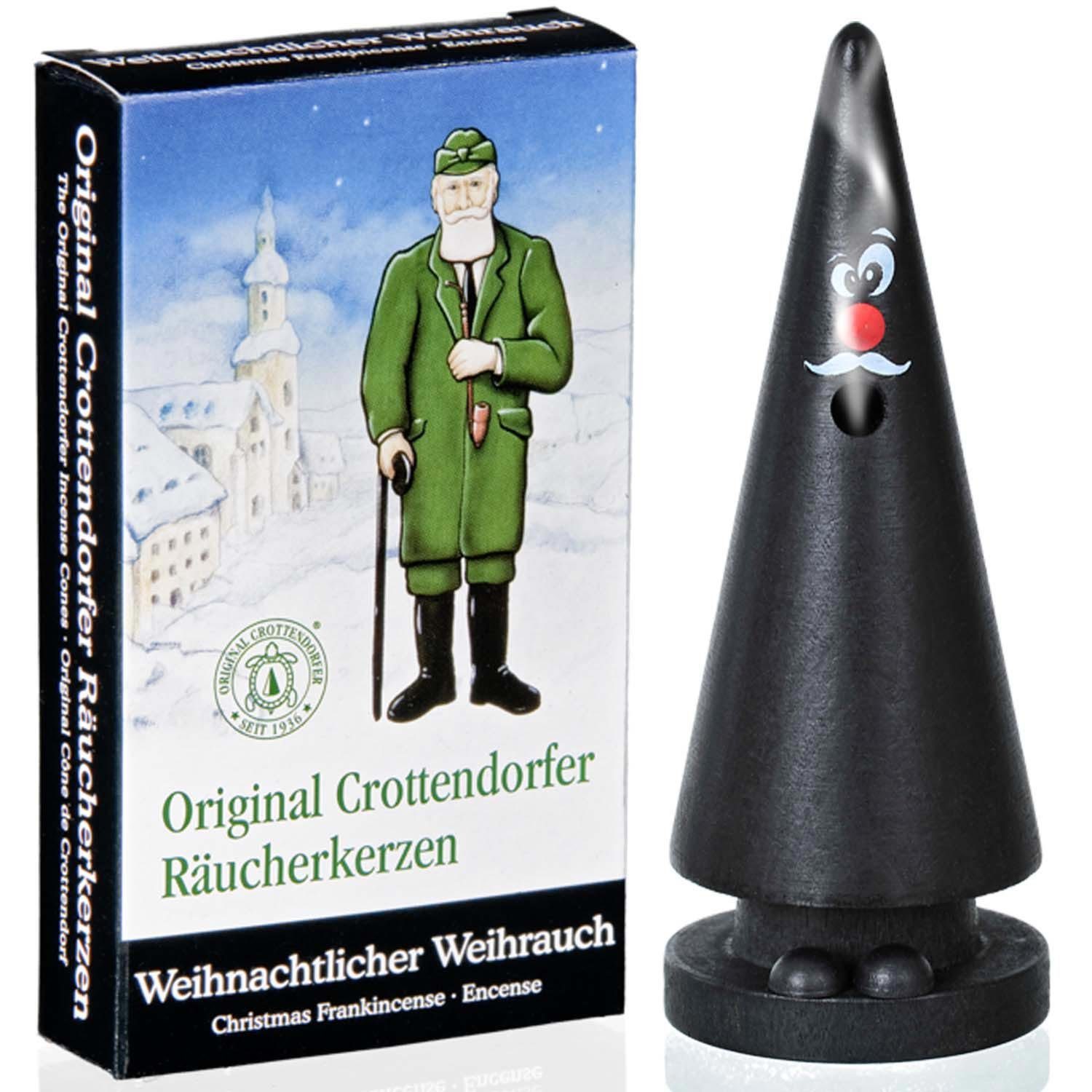 Crottendorfer Фигурка курильщик Räucherkerzen Set Ziegenbein Willy Weihrauch + Weihn. Weihrauch 24 K., (2 St), Original Erzgebirge Holzkunst, 13cm hoch