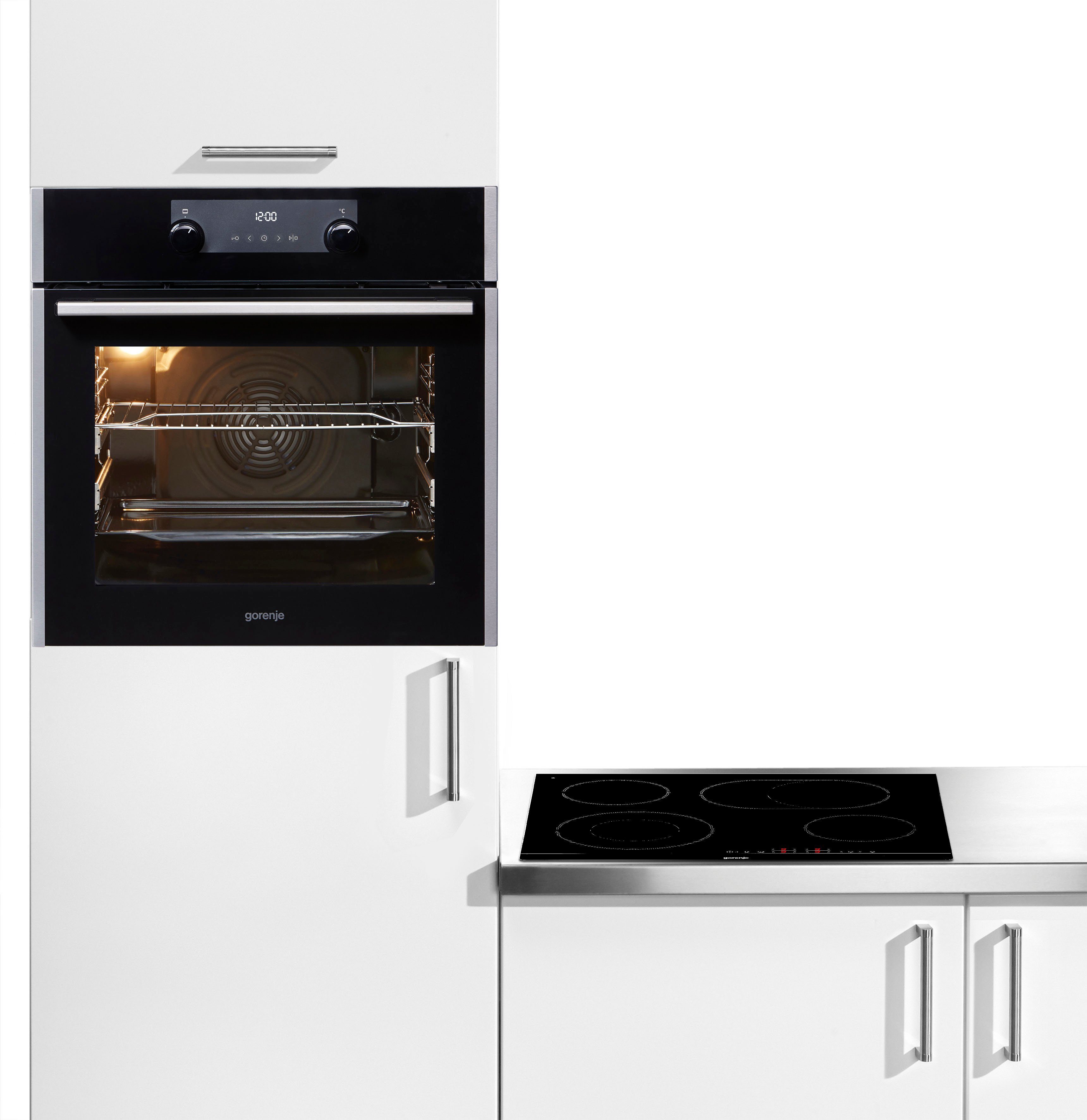 GORENJE BackofenSet PACIFIC Black Glas, mit 2fach