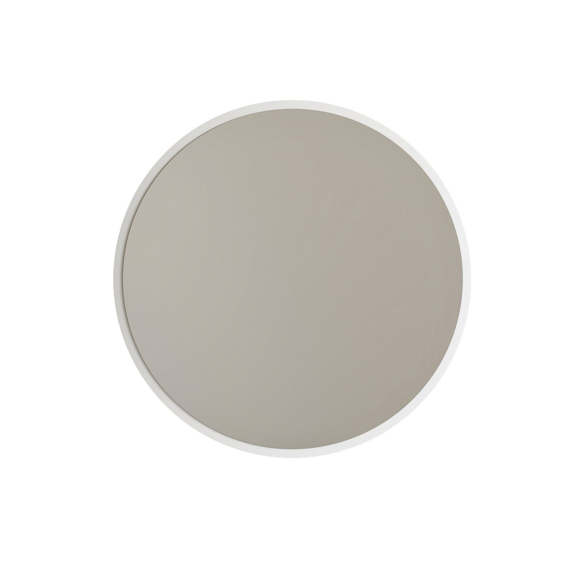 Ayna Yuvarlak Decor Wandspiegel cm, 60x60x2,2 MDF Dekoratif Beyaz Skye 100% A706NOS, Weiß,