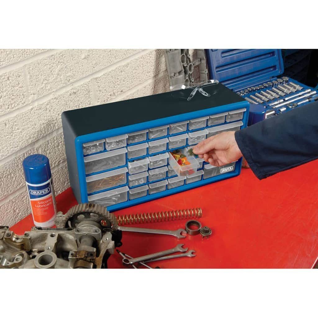 30 Werkzeugbox Blau mit Fächern Draper 12015 Tools Schubkasten