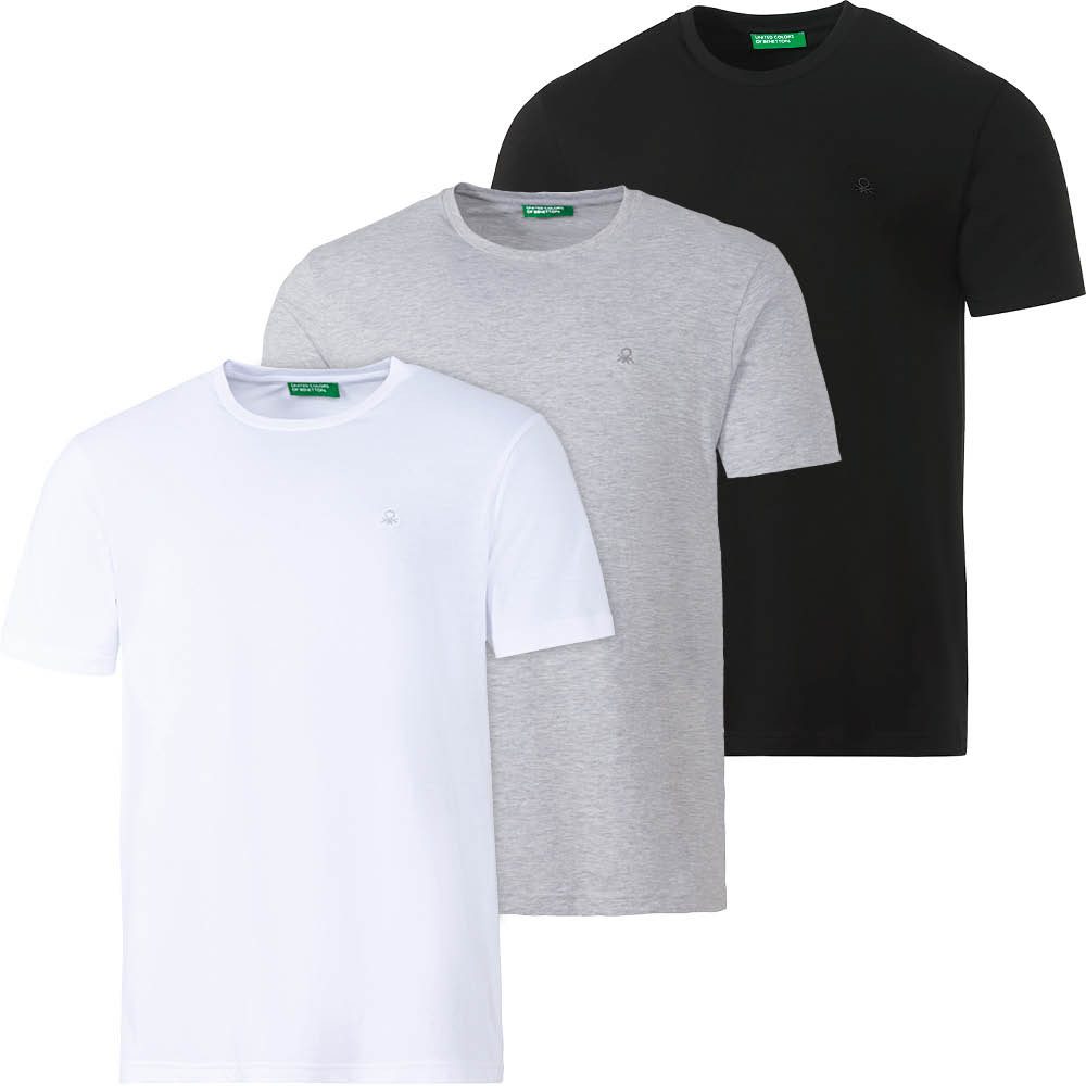 United Colors of Benetton Kurzarmshirt hautfreundlich durch Baumwolle