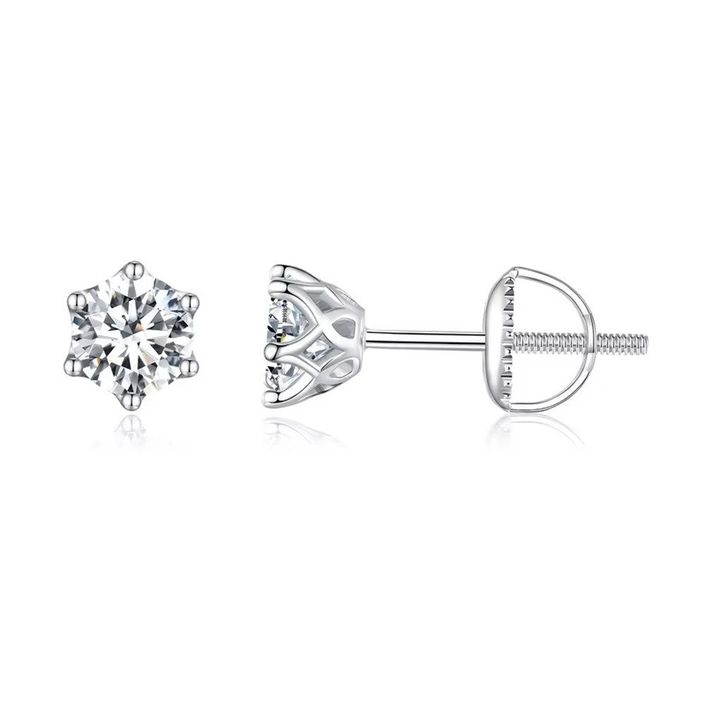 Runde Perlé Paar Ohrstecker zarte Moissanite günstig online kaufen