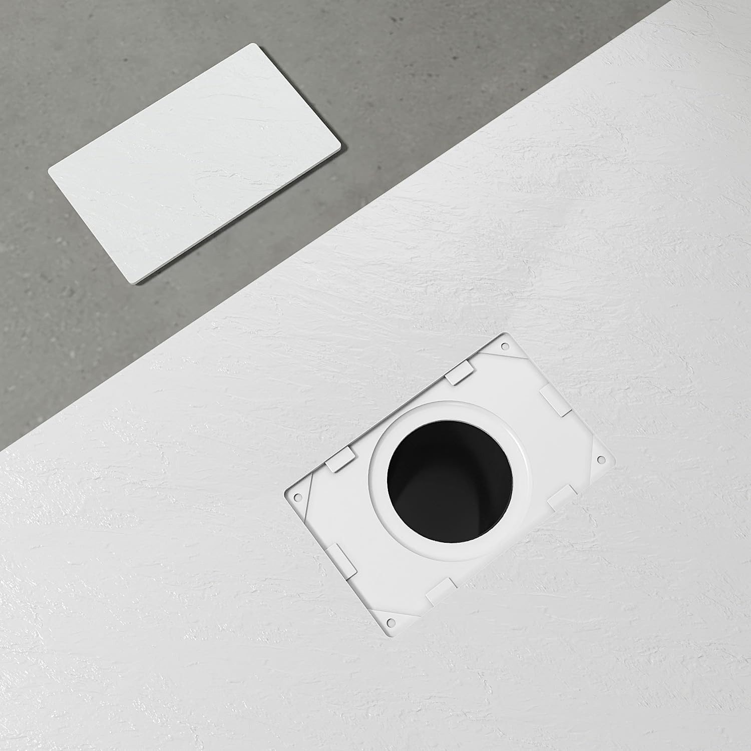 AQUALAVOS Duschwanne Duschtasse aus SMC Weiß Antirutsch Quadratisch 80 /90 /100 cm, Quadratisch, Sheet-Molding-Compound (SMC) , L: 80-100cm, B: 80-100cm Ablaufg – Bild 4 von 5