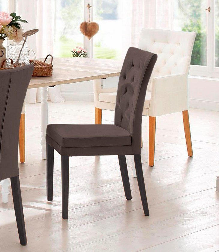 Home affaire 4-Fußstuhl "Colorado", (Set), 4 St., Luxus-Microfaser, Beine a günstig online kaufen