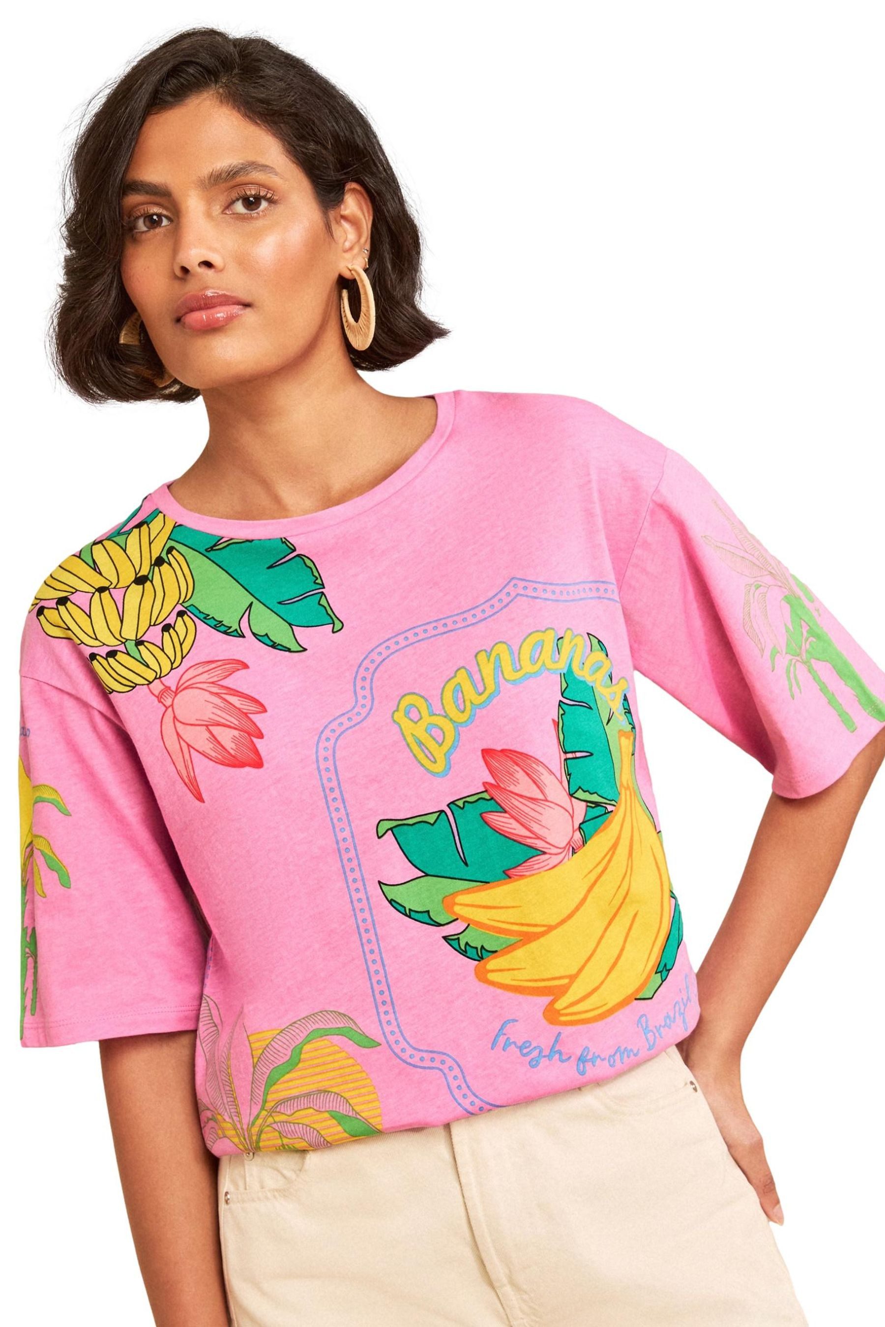 Love & Roses T-Shirt Love & Roses kastiges Rundhals-T-Shirt (1-tlg)