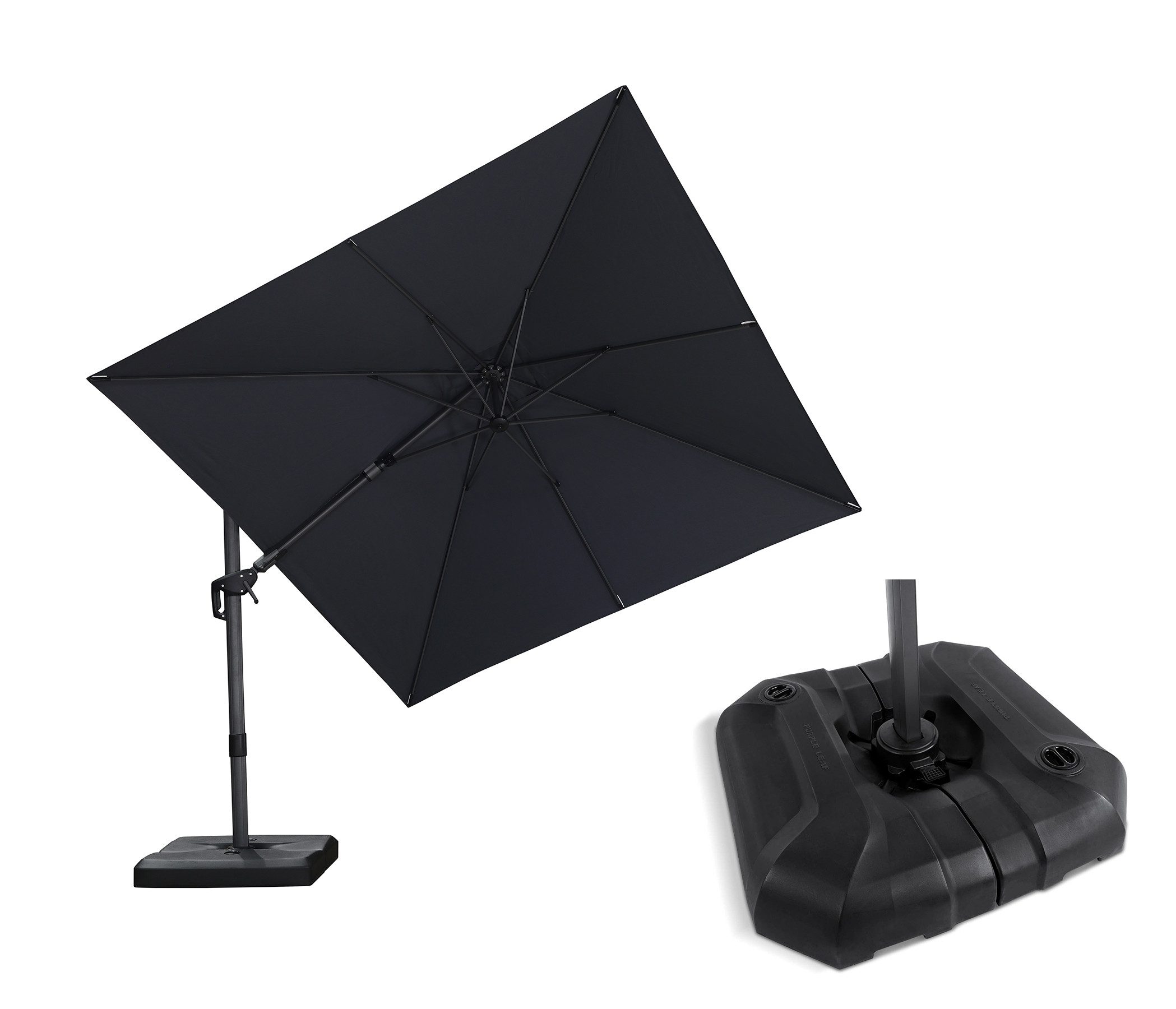 PURPLE LEAF Ampelschirm Quadratischer, Neigbarer Sonnenschirm günstig online kaufen