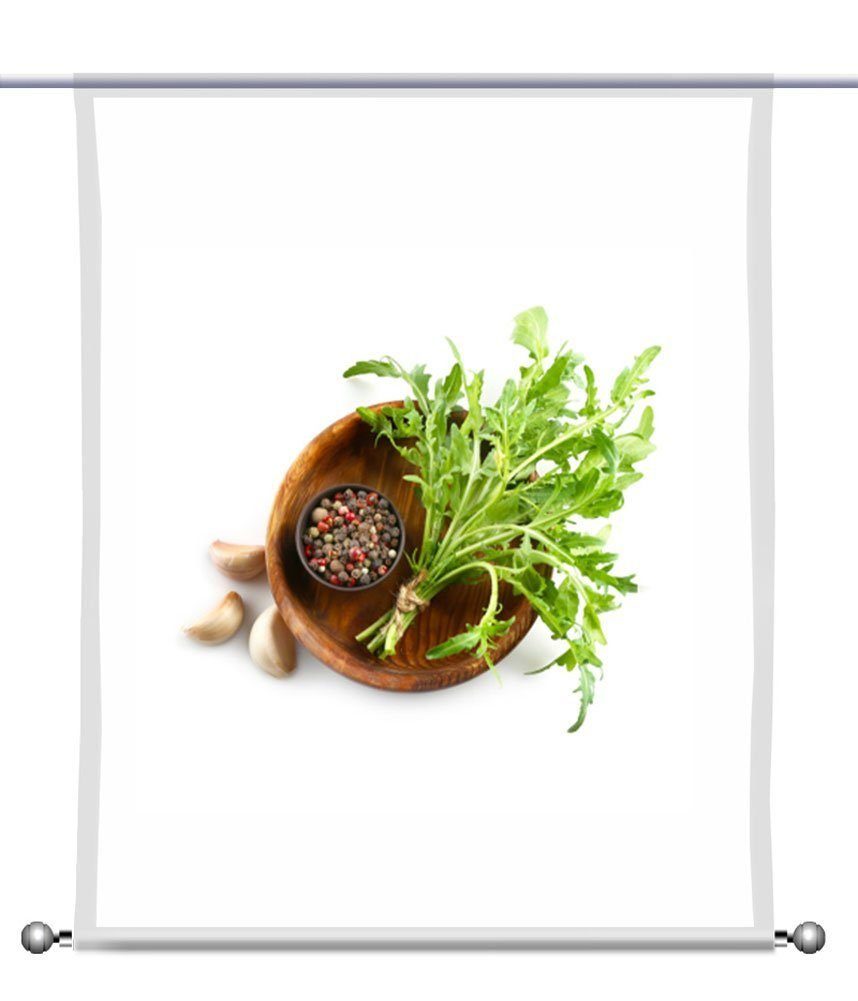 gardinen-for-life rechteckig Beschwerung, mit Salat Scheibengardine Küchenfreuden - transparent,
