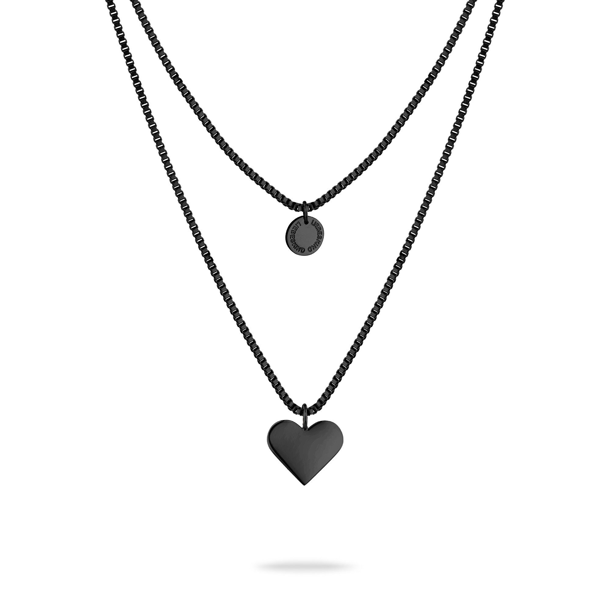 Liebeskind Berlin Kette mit Anhänger Schmuck Edelstahl Layered Love Herz günstig online kaufen