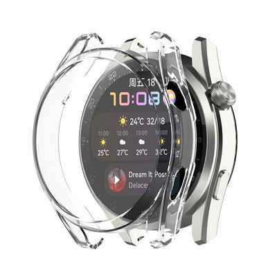 Wigento Smartwatch-Hülle Für Huawei Watch 3 Pro Uhr 360 Grad Schock TPU Silikon Hülle Tasche Etuis Transparent