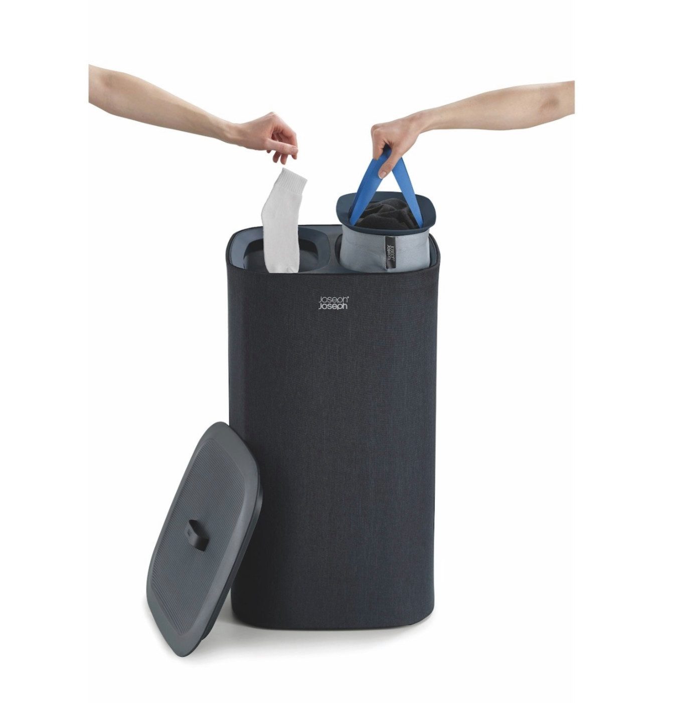 Joseph Joseph Wäschekorb "Tota", 60 Liter, 2 Fächer, abnehmbare Tragetasche günstig online kaufen