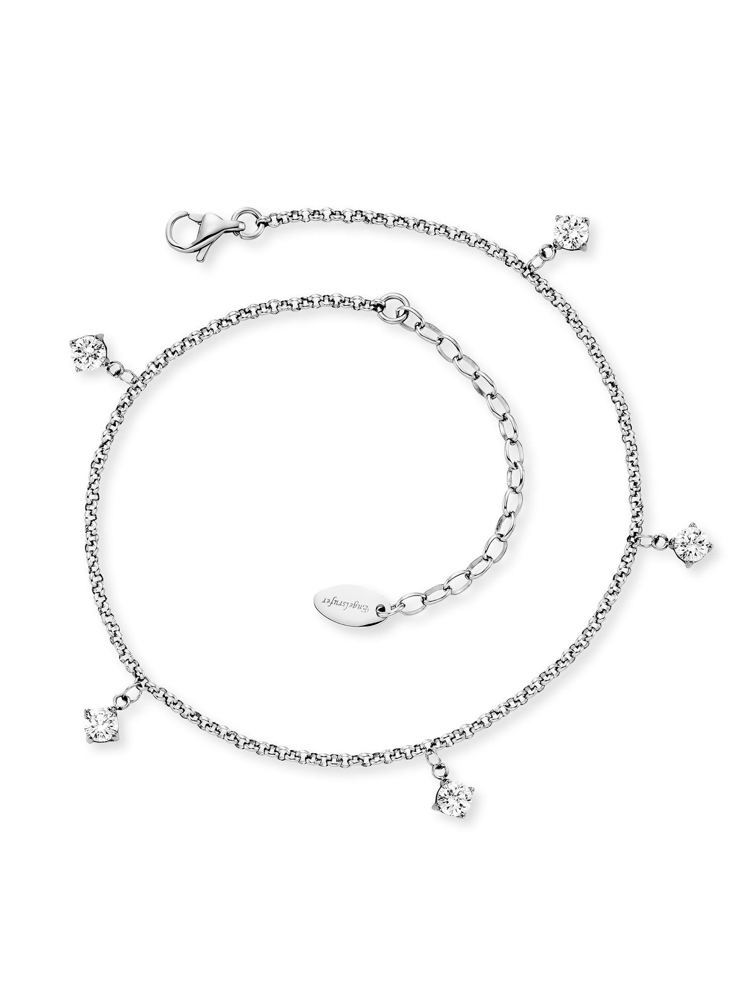 Engelsrufer Fußkette Shiny, Made in Germany - mit Zirkonia (synth) günstig online kaufen