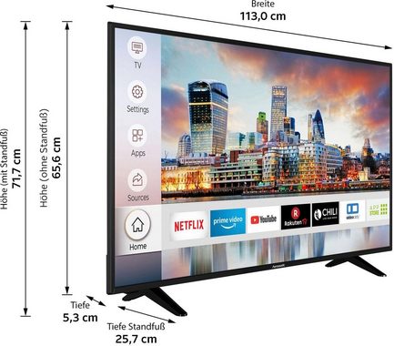 Hanseatic 50H600UDSI LED-Fernseher (126 cm/50 Zoll, 4K Ultra HD, Smart-TV, HDR10)