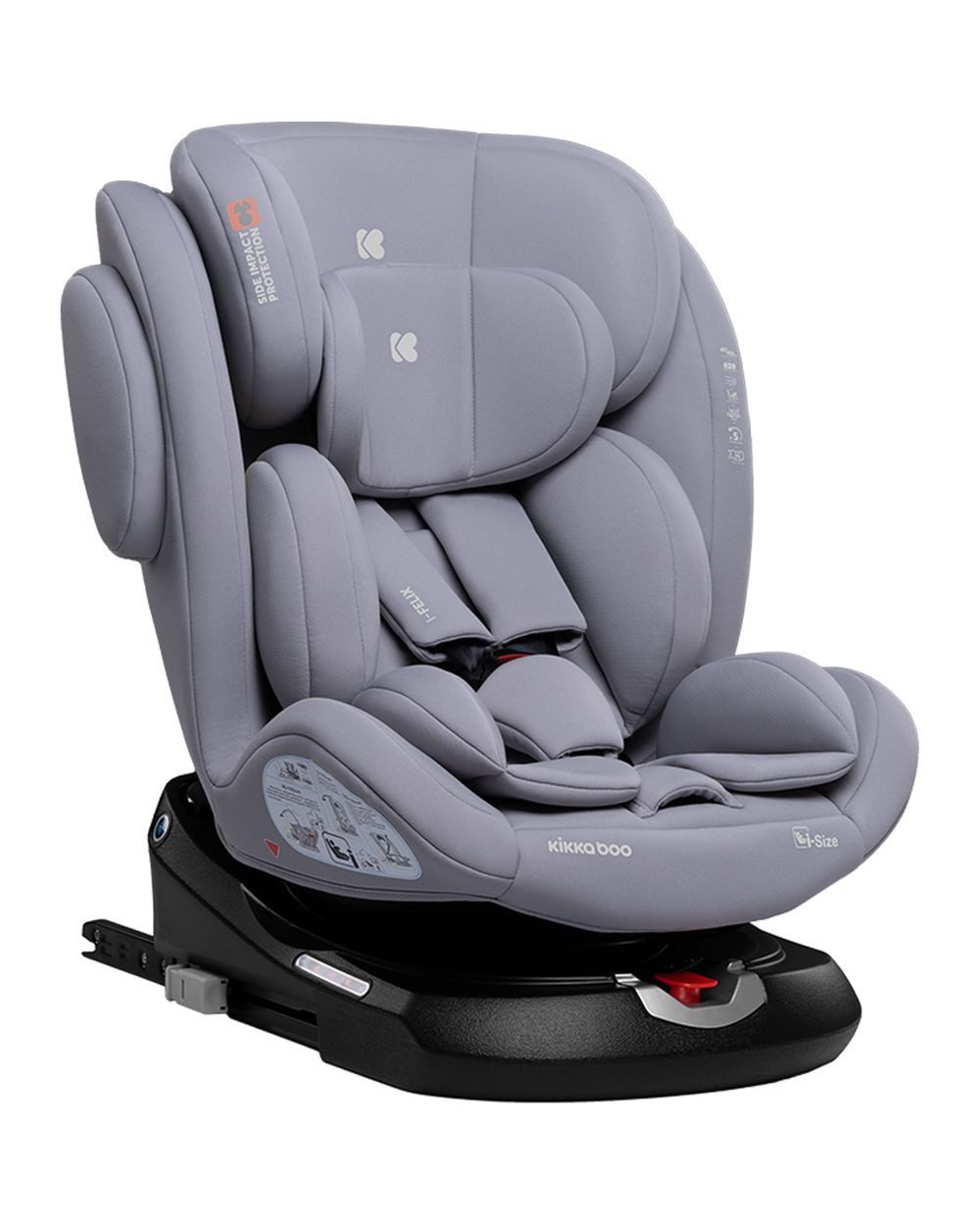 Kikkaboo Autokindersitz Kindersitz i-Felix i-Size, ab: 0, bis: 12, (40-150cm) Isofix Top Tether 360 Grad Drehung
