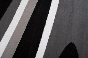 Designteppich Modern Teppich Kurzflor Wohnzimmerteppich Robust und pflegeleicht GRAU, Mazovia, 80 x 150 cm, Fußbodenheizung, Allergiker geeignet, Farbecht, Pflegeleicht
