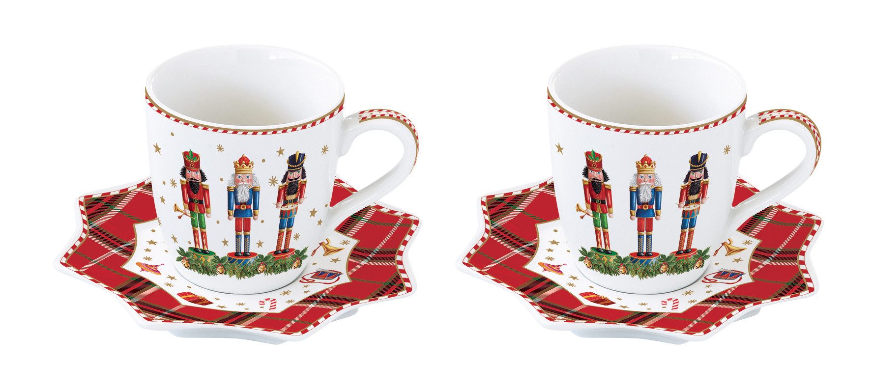 Espressotasse VNUT1013 - "Vintage Nutcracker", 2er SET in Geschenkverp., 100 ml