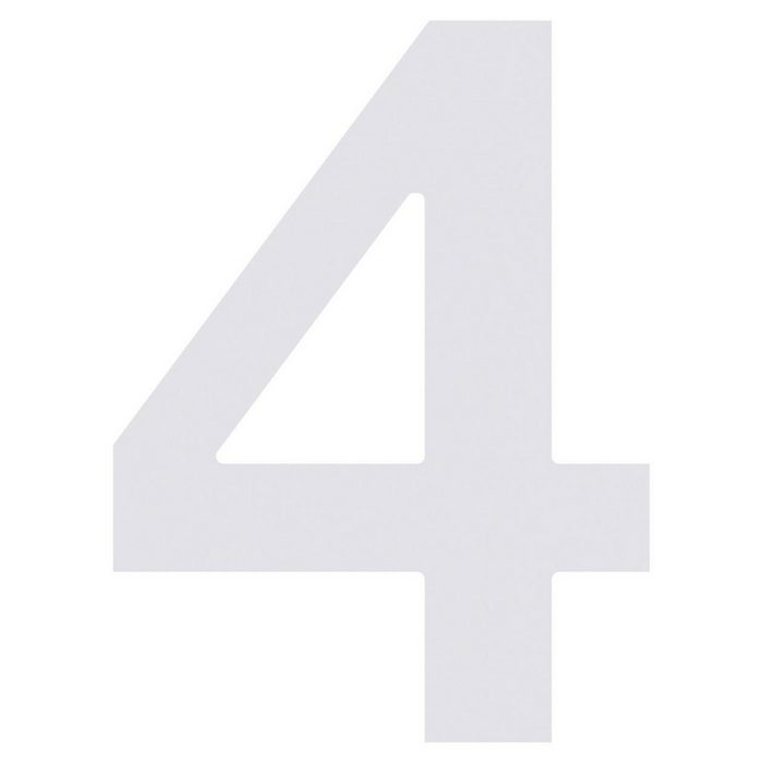 Bravios Briefkasten Hausnummer ''4'' Weiß