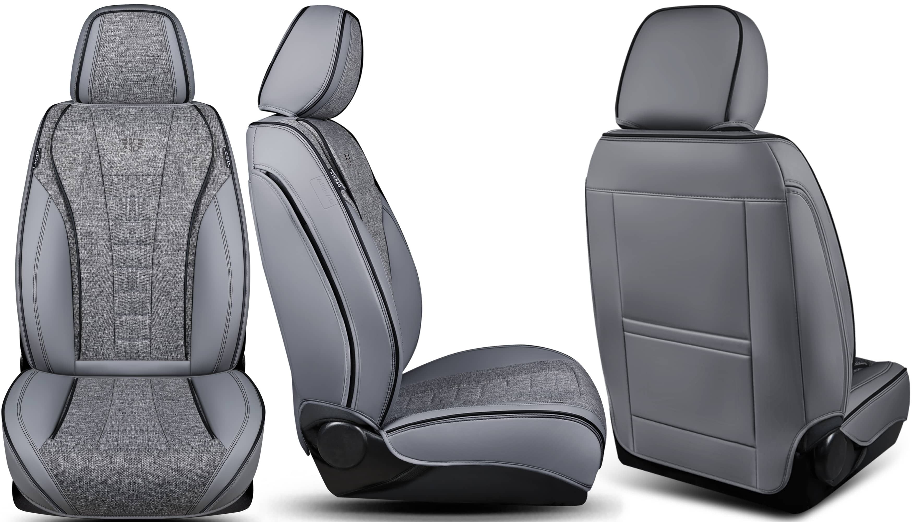 BREMER SITZBEZÜGE Autositzbezug für Peugeot 206 206+ Bj 1998-12 (NL2), Set, Schonbezüge Sitzbezüge Fahrer und Beifahrer, in Grau