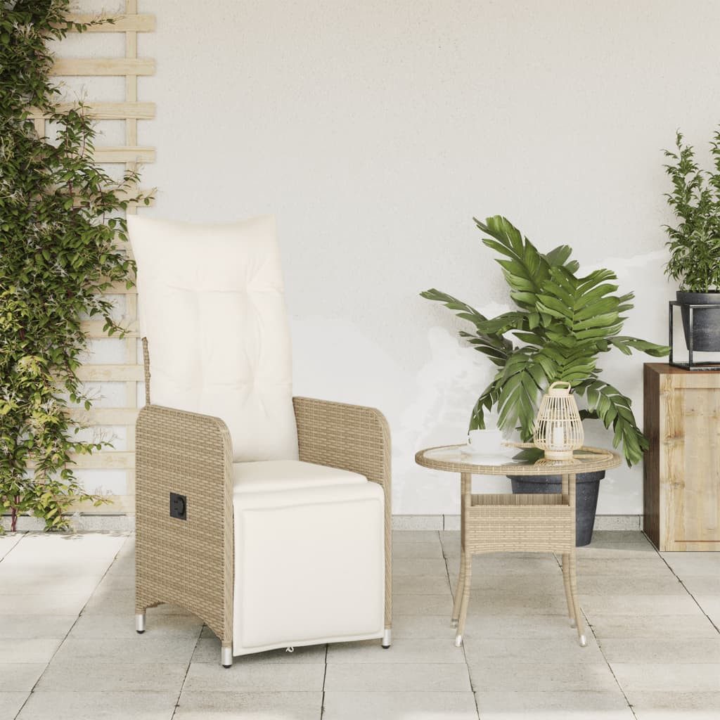 vidaXL Gartenstuhl Gartensessel mit Kissen Verstellbar günstig online kaufen